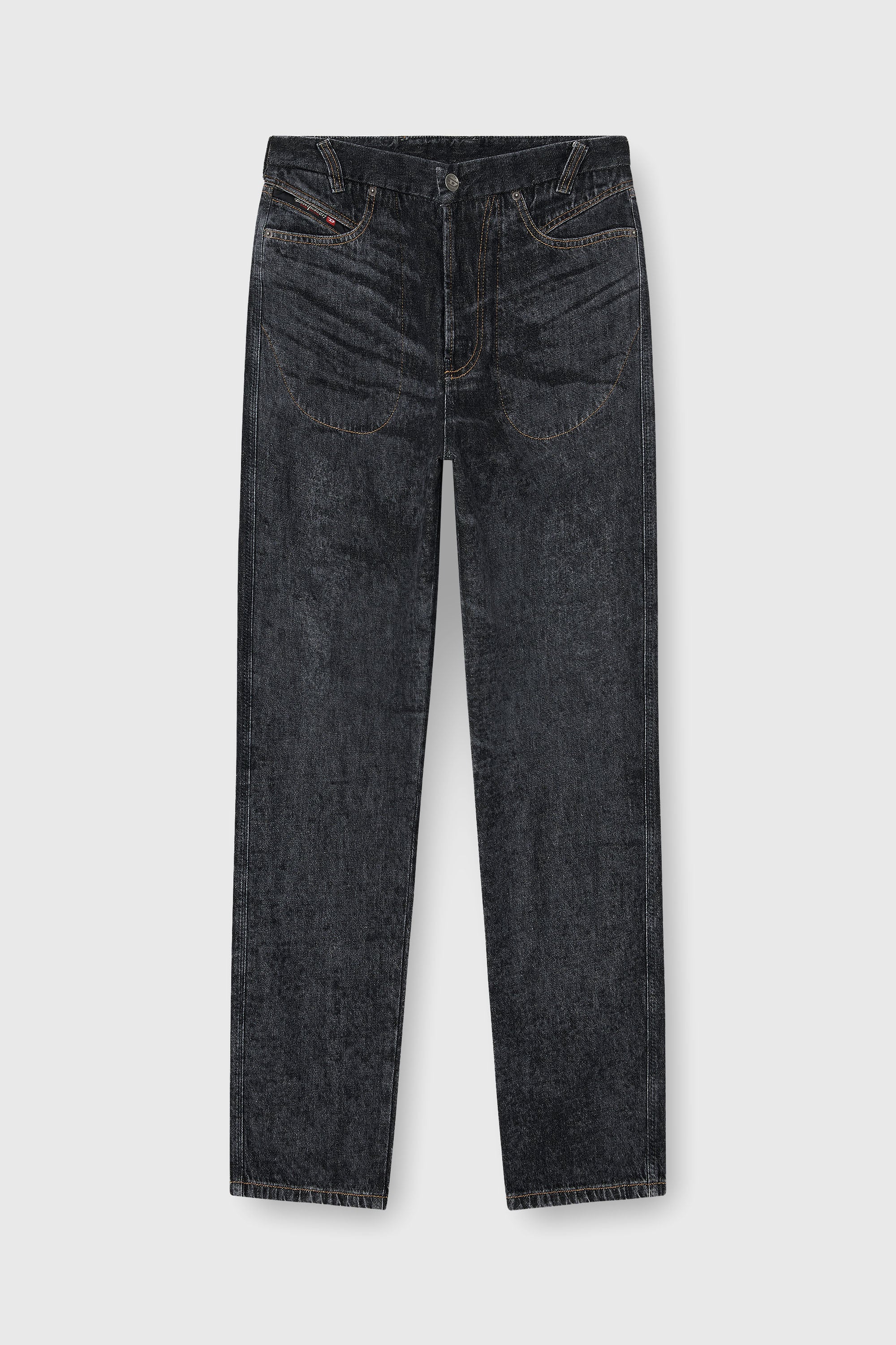 Diesel - Relaxed Jeans D-Marcus 09Q24 Hombre, Negro/Gris oscuro - 2