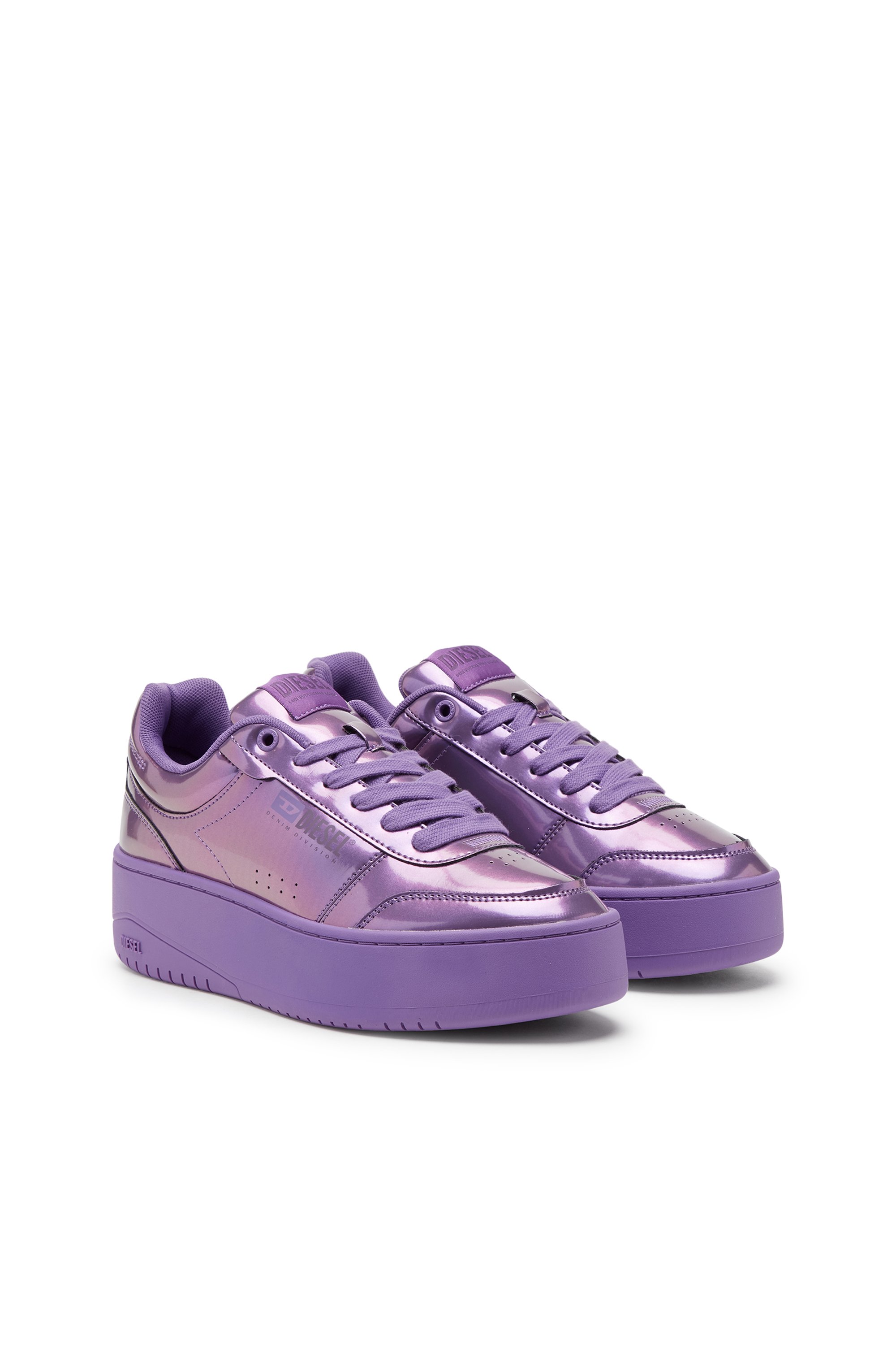 Diesel - S-ATHENE BOLD VTG W, S-Athene-Deportivas iridiscentes con suela de plataforma Mujer in Morado - 2