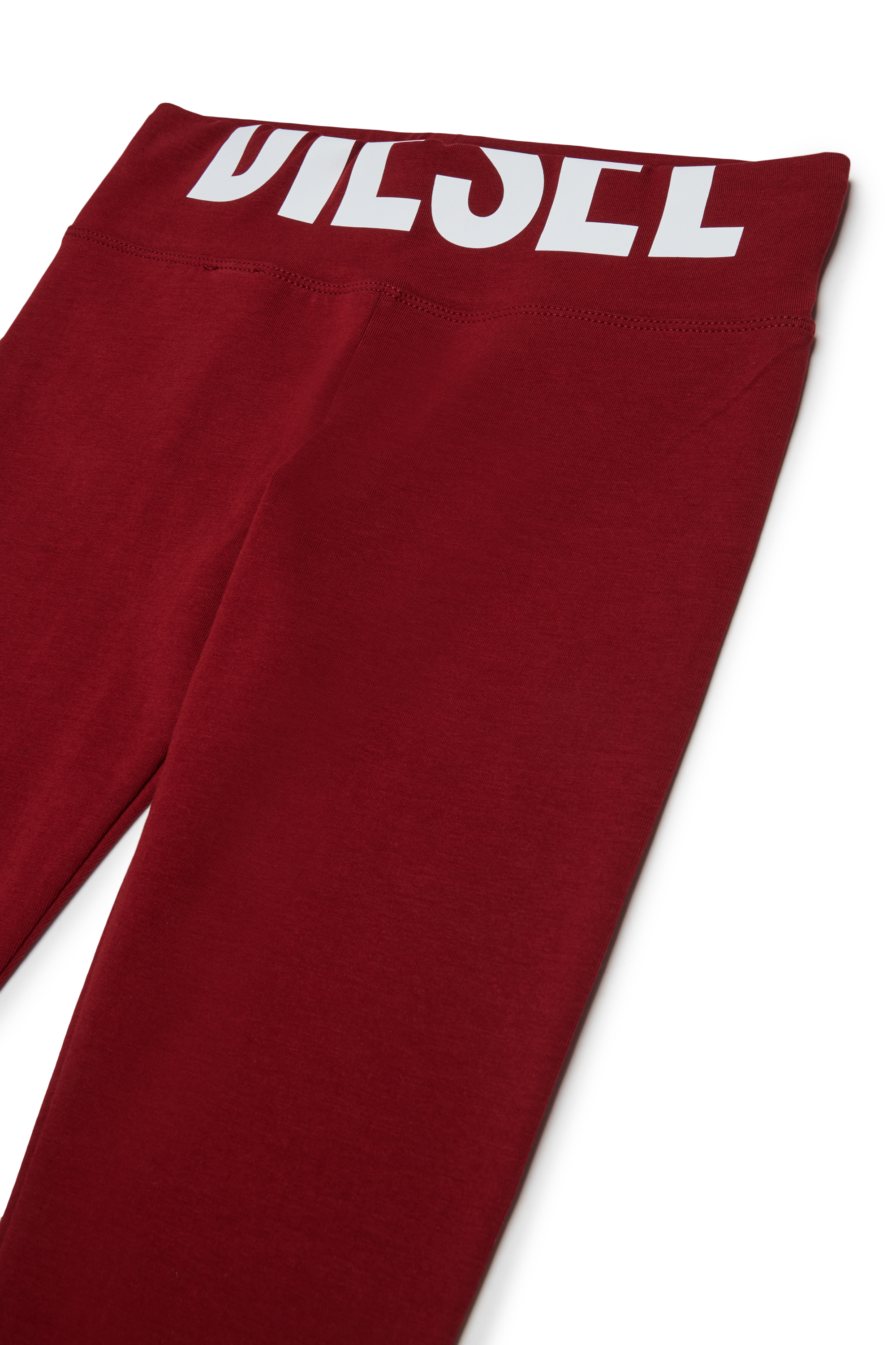 Diesel - PCEFY, Leggings de algod&oacute;n con logo recortado Mujer in Rojo - 3