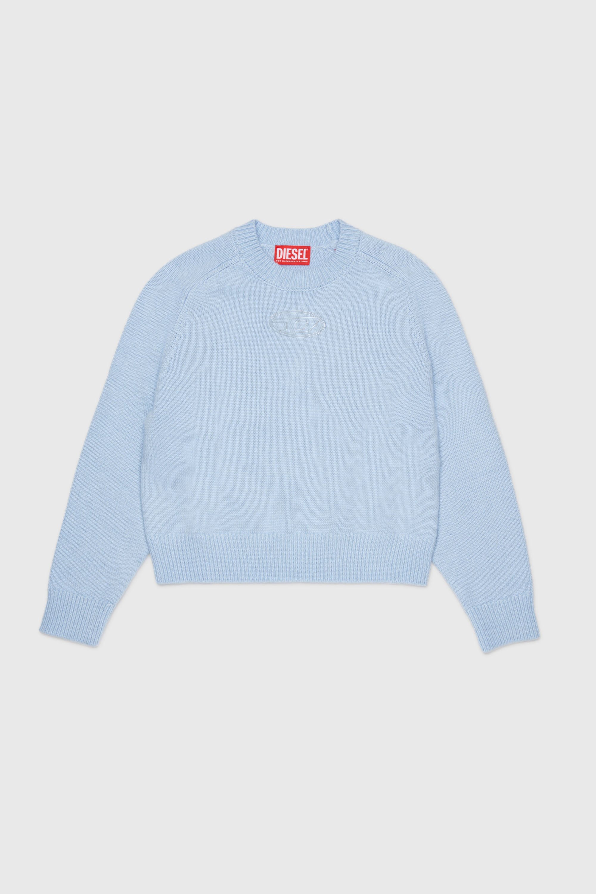 Diesel - KIMLIN, Cashmere-enriched jumper con logo Oval D Mujer in Azul marino - 1