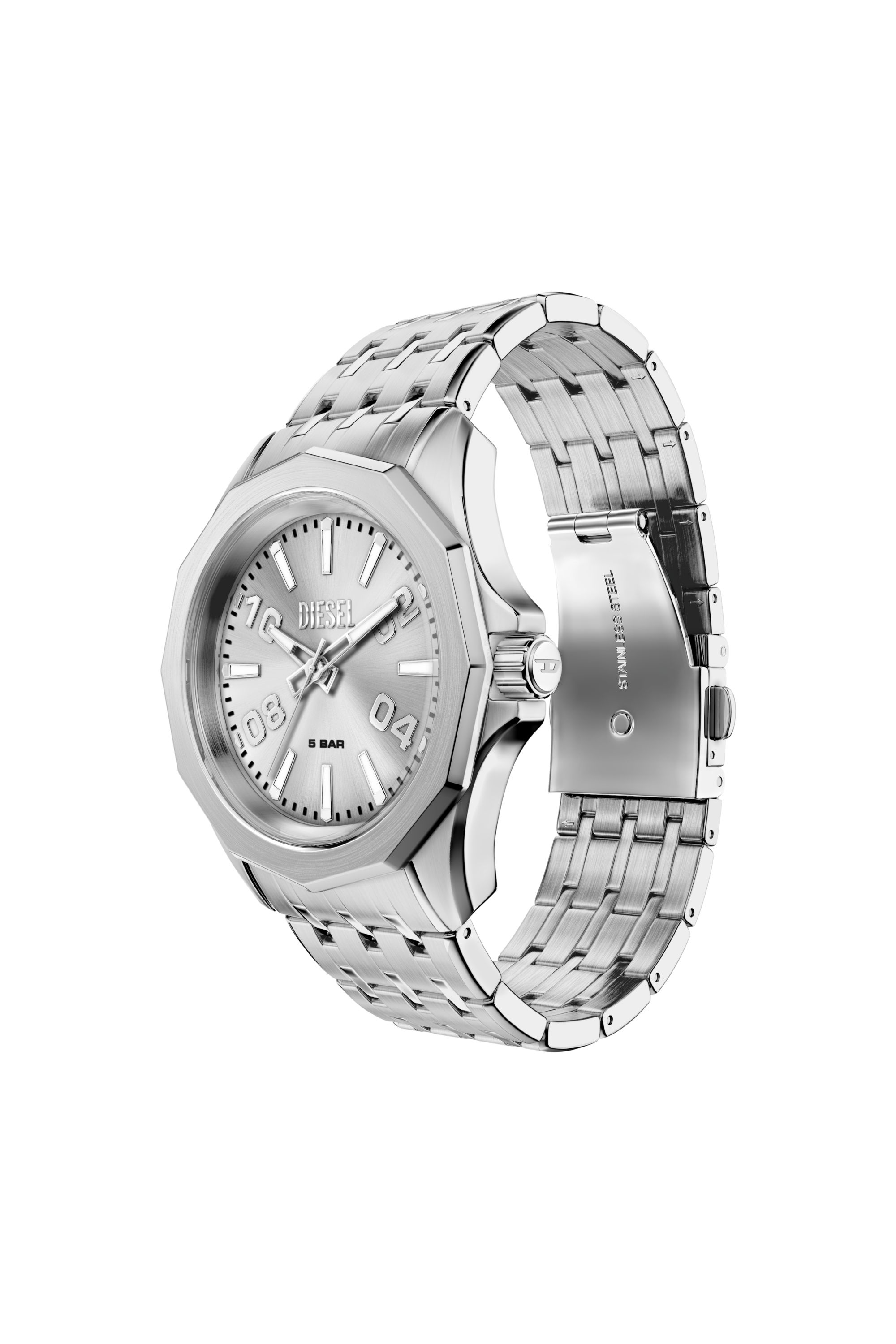 Diesel - DZ2236 WATCH, Reloj Stinger de acero inoxidable Hombre in Plateado - 4