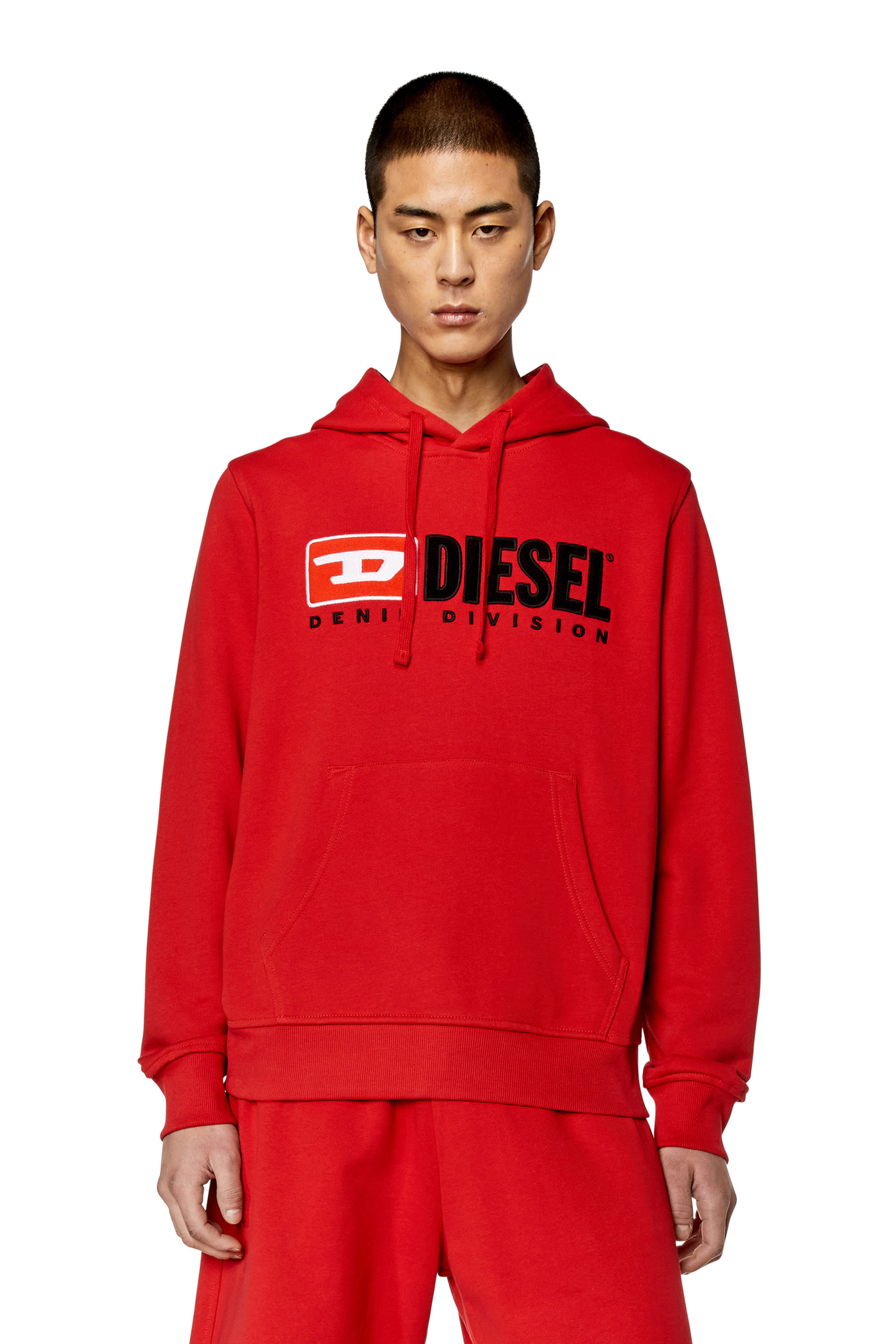 Diesel - S-GINN-HOOD-DIV, Rojo Cereza - Image 1
