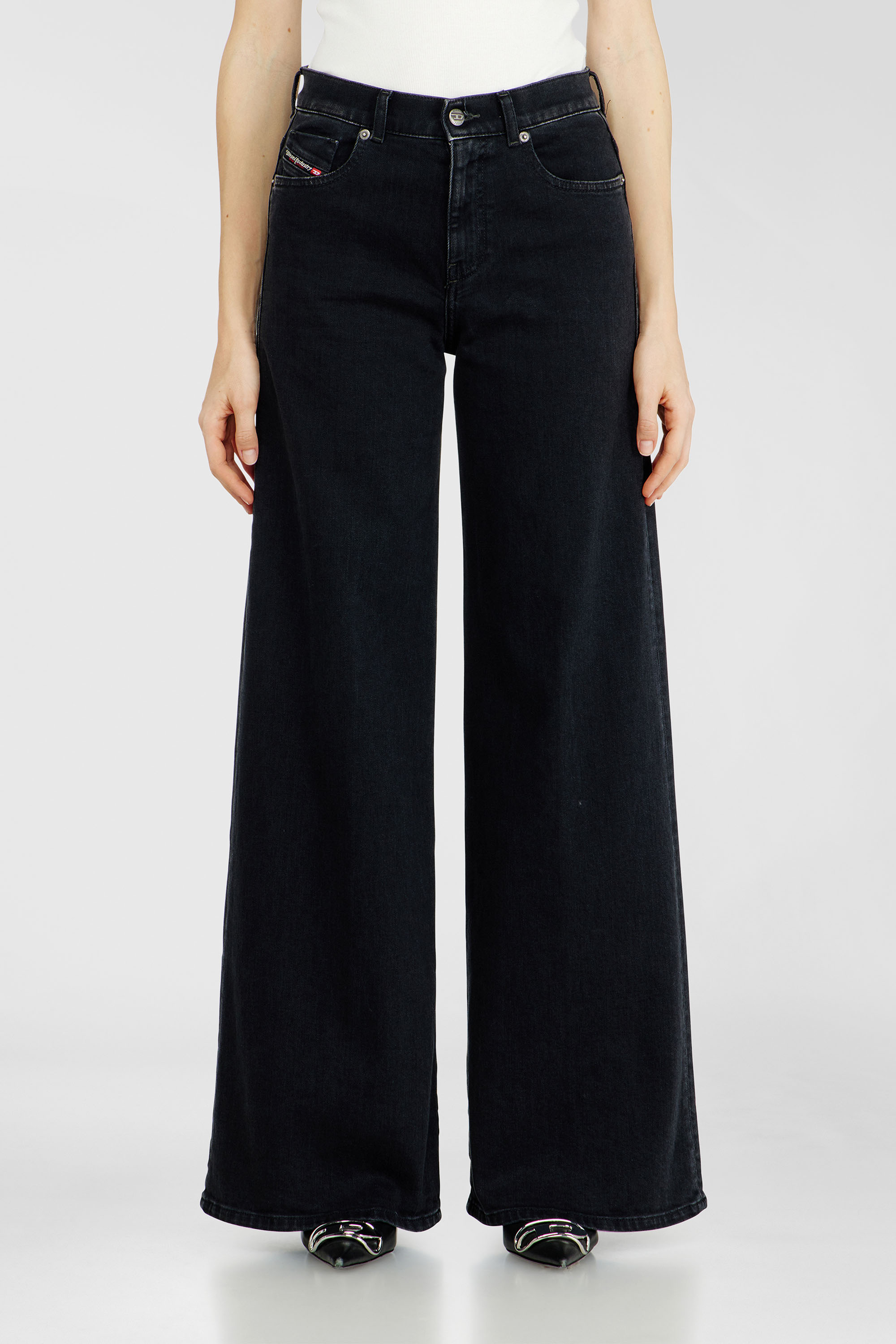Diesel - Flare Jeans 1978 D-Akemi 09N89 Mujer, Negro/Gris oscuro - 1