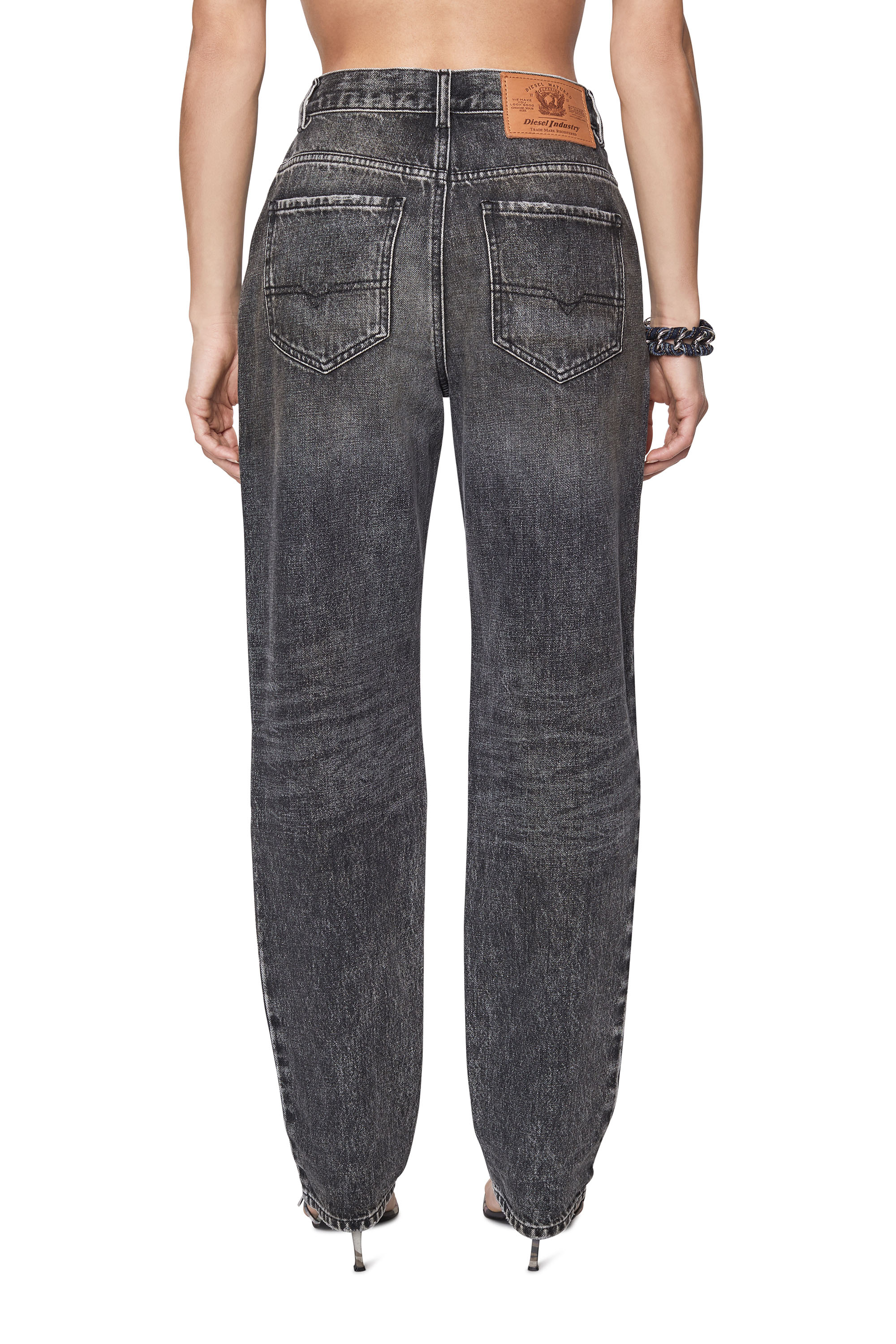 Diesel - 1956 D-TULIP 007A8 Straight Jeans, Negro/Gris oscuro - Image 2