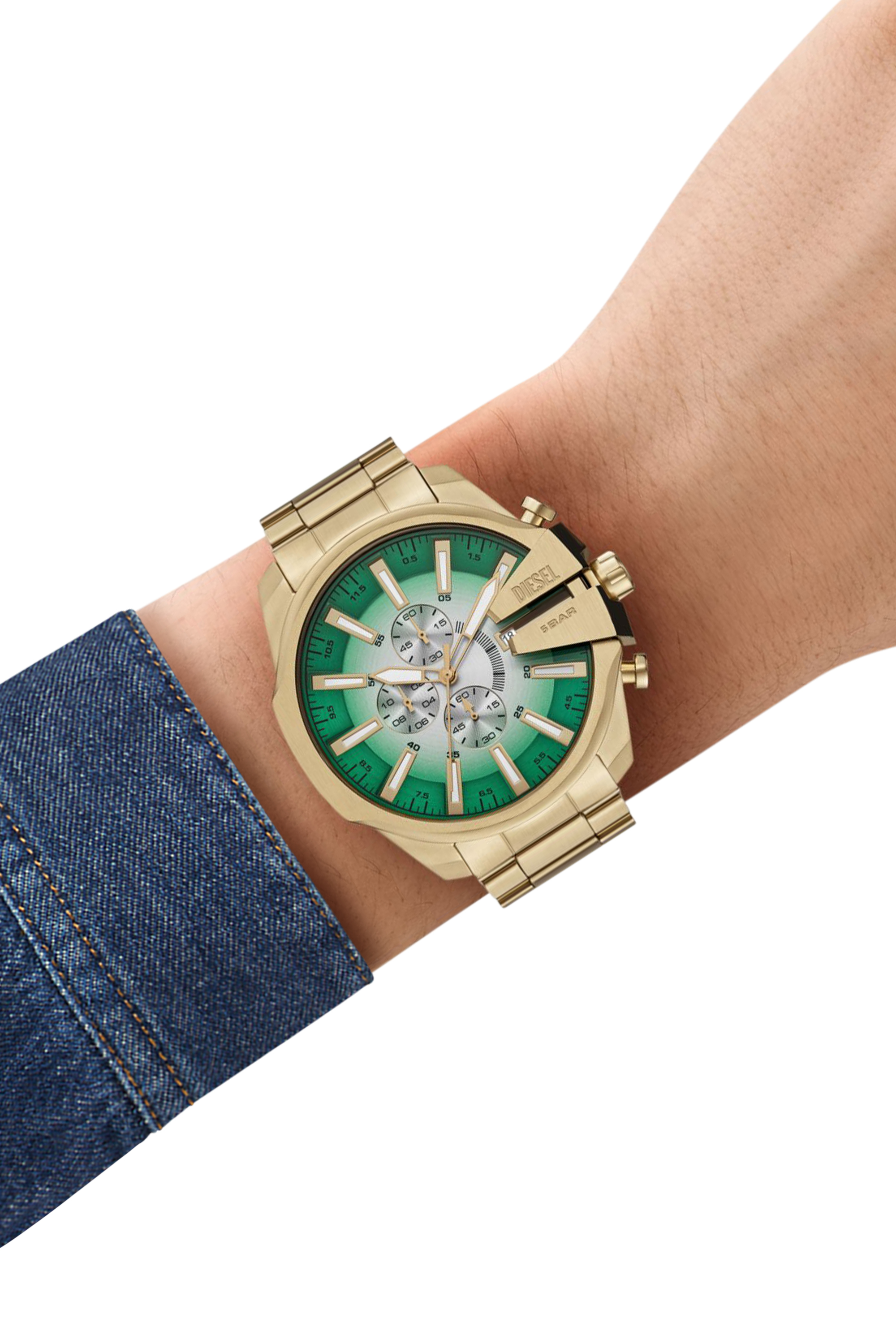 Diesel - DZ4684 WATCH, Reloj de acero inoxidable Mega Chief Slim Hombre in Dorado - 4