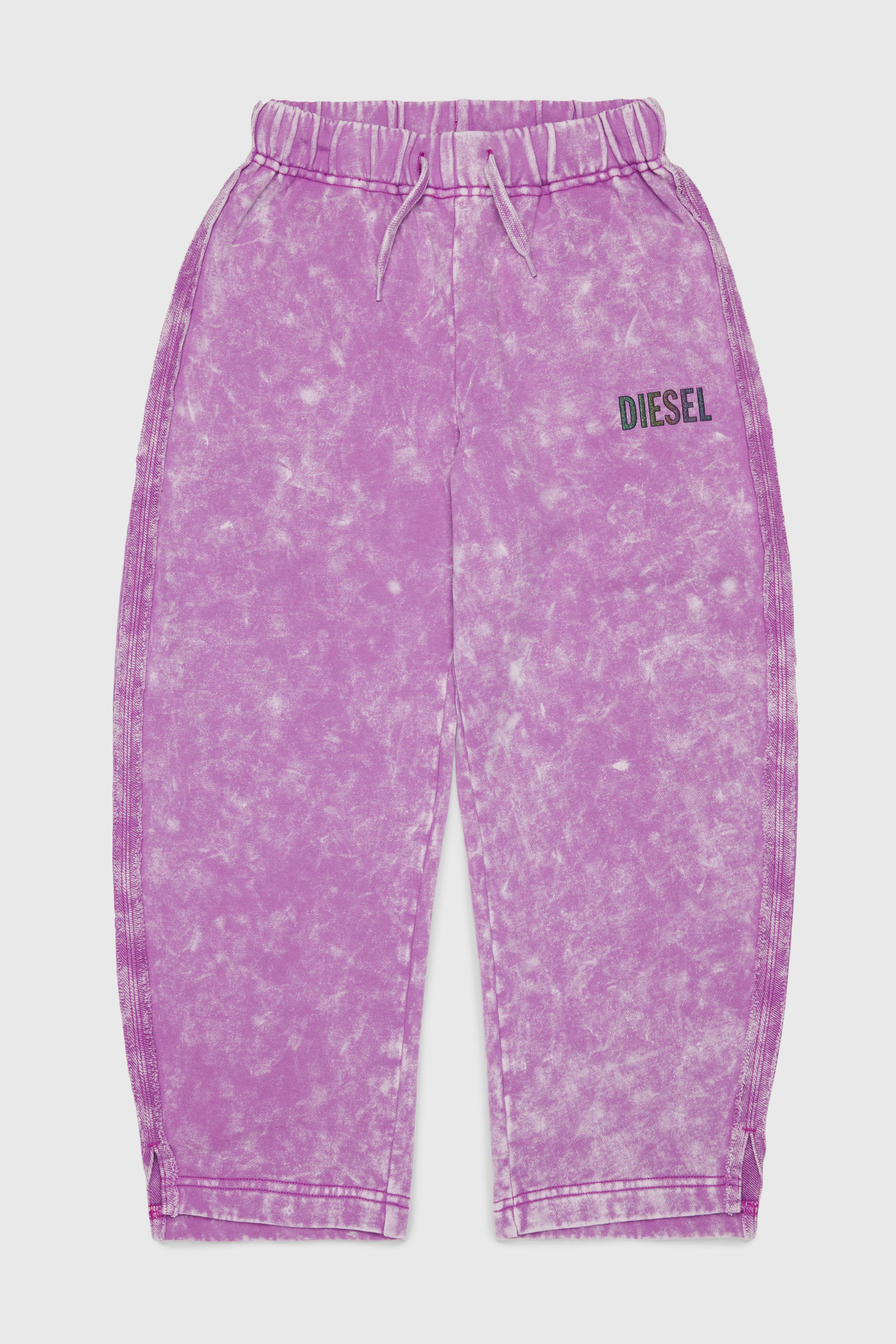 Diesel - PLOXY, Woman's Cotton sweatpants with marbled effect in Violet - 1