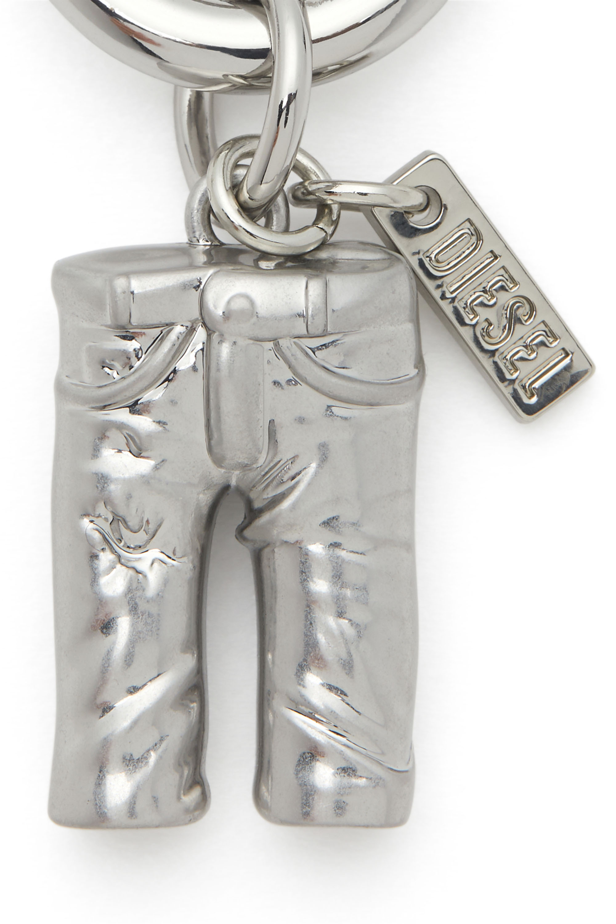 Diesel - CHARM-5PKT, Colgante Diesel de metal con detalle de logo Unisex in Plateado - 2