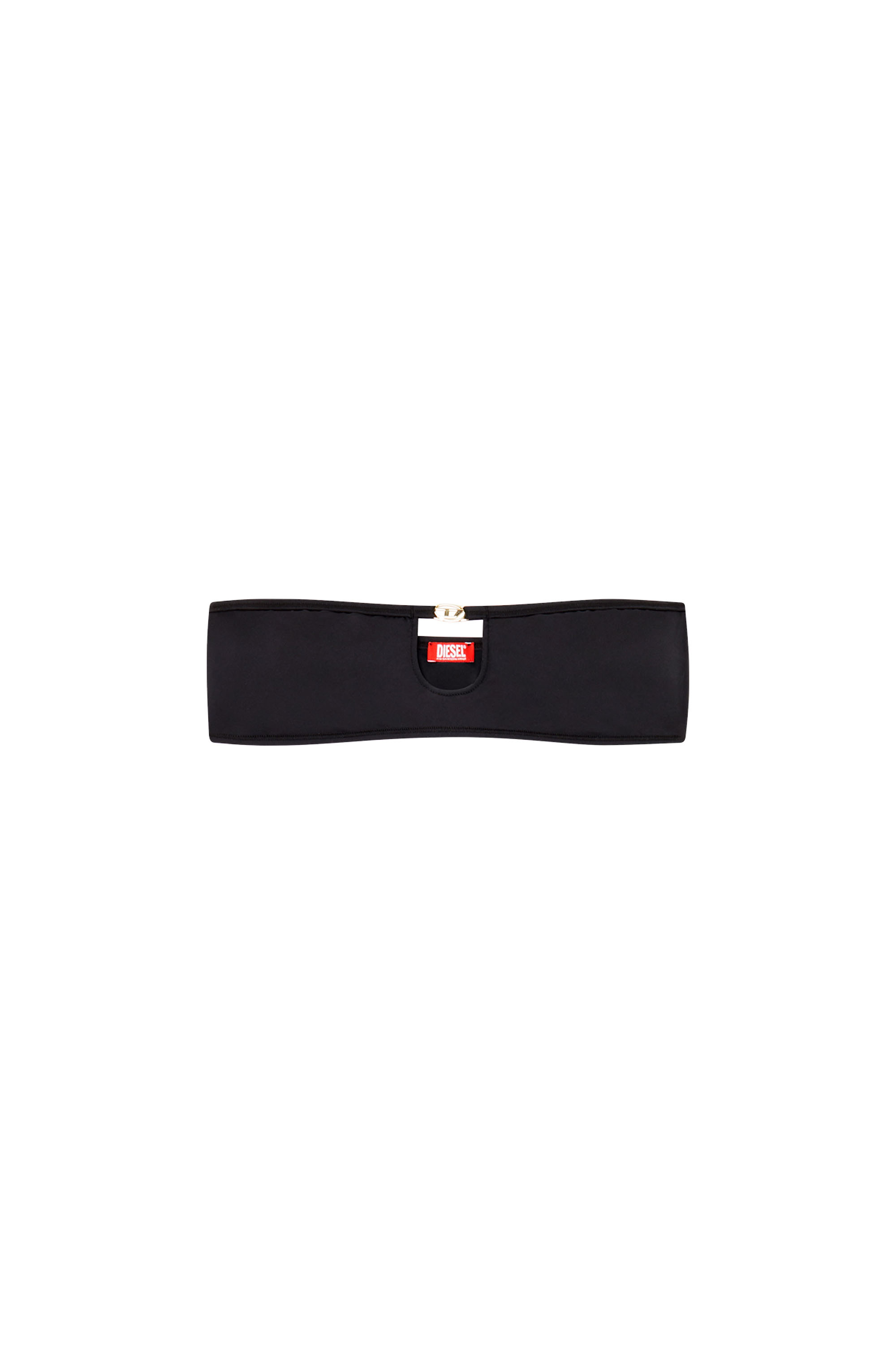 Diesel - ROCHELLE-UTLT, Bandeau bra en con metal Oval D Mujer in Negro - 2