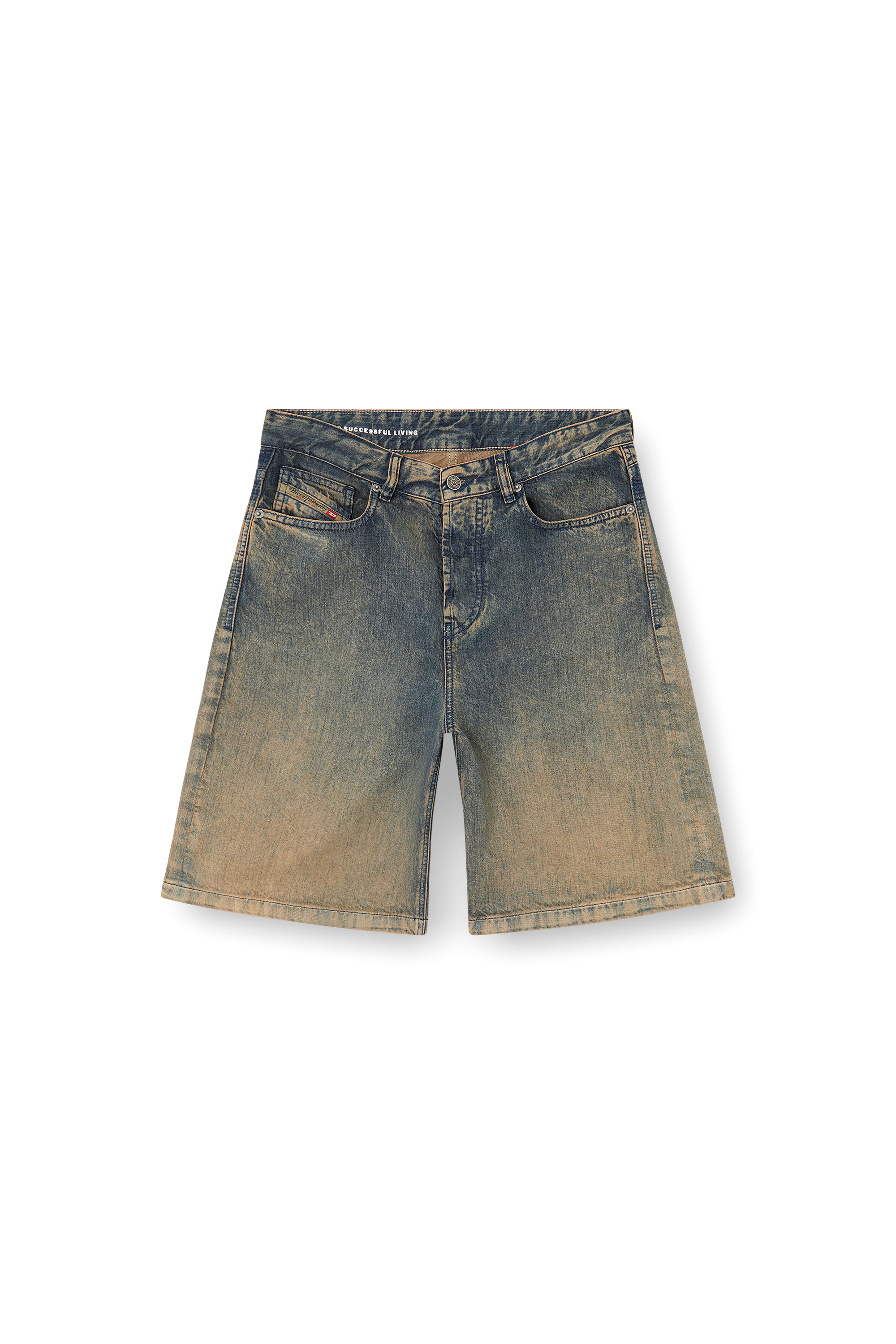 Diesel - DE-SIRE-SHORT-S, Pantalones cortos de denim degradado fluido Mujer in Azul marino - 2