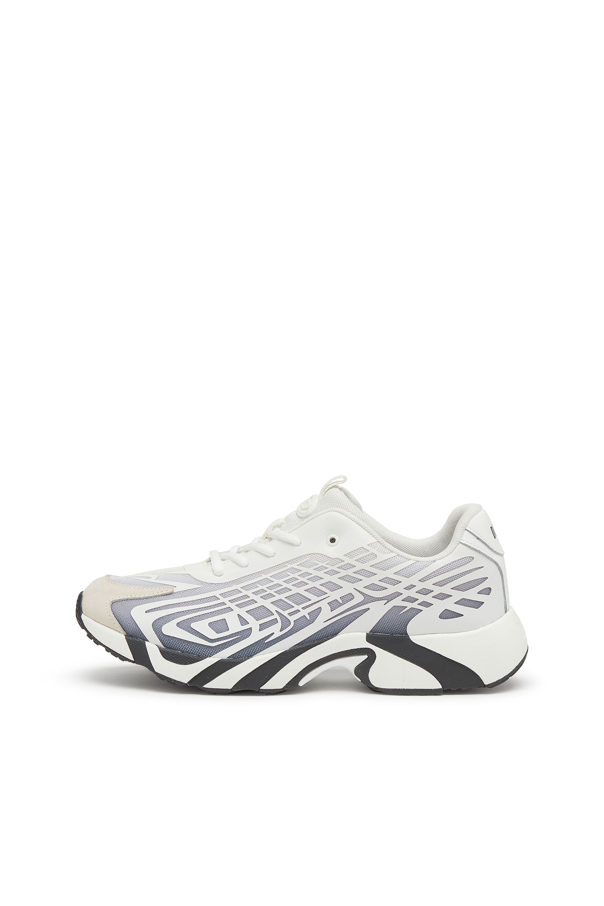 Diesel - S-D-VIT'S 500 LOW, D-Vit-Sneakers en malla degradada de rayas Hombre in Blanco - 2
