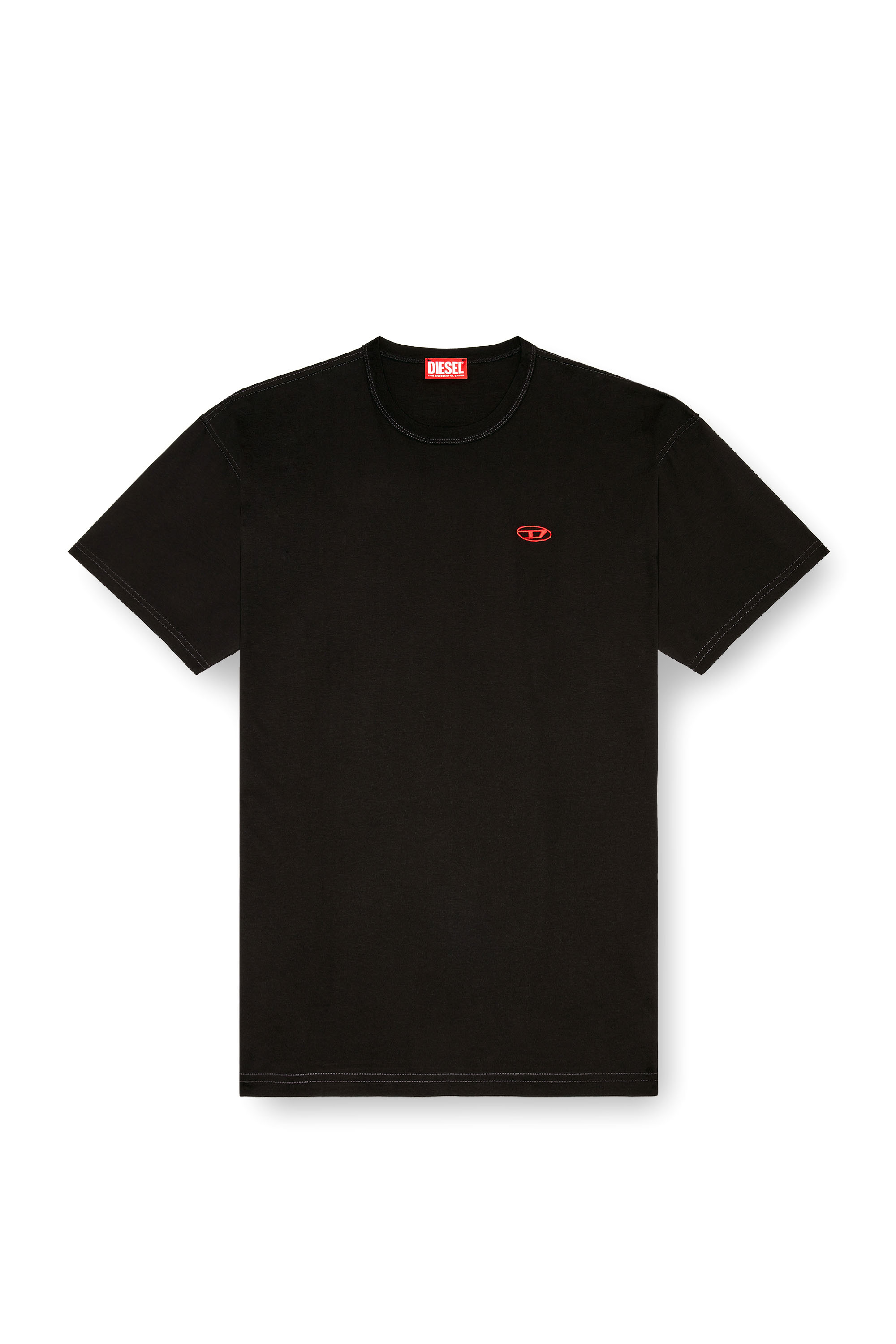 Diesel - T-BOXT-K18, Hombre Camiseta con estampado Oval D y bordado in Negro - Image 3