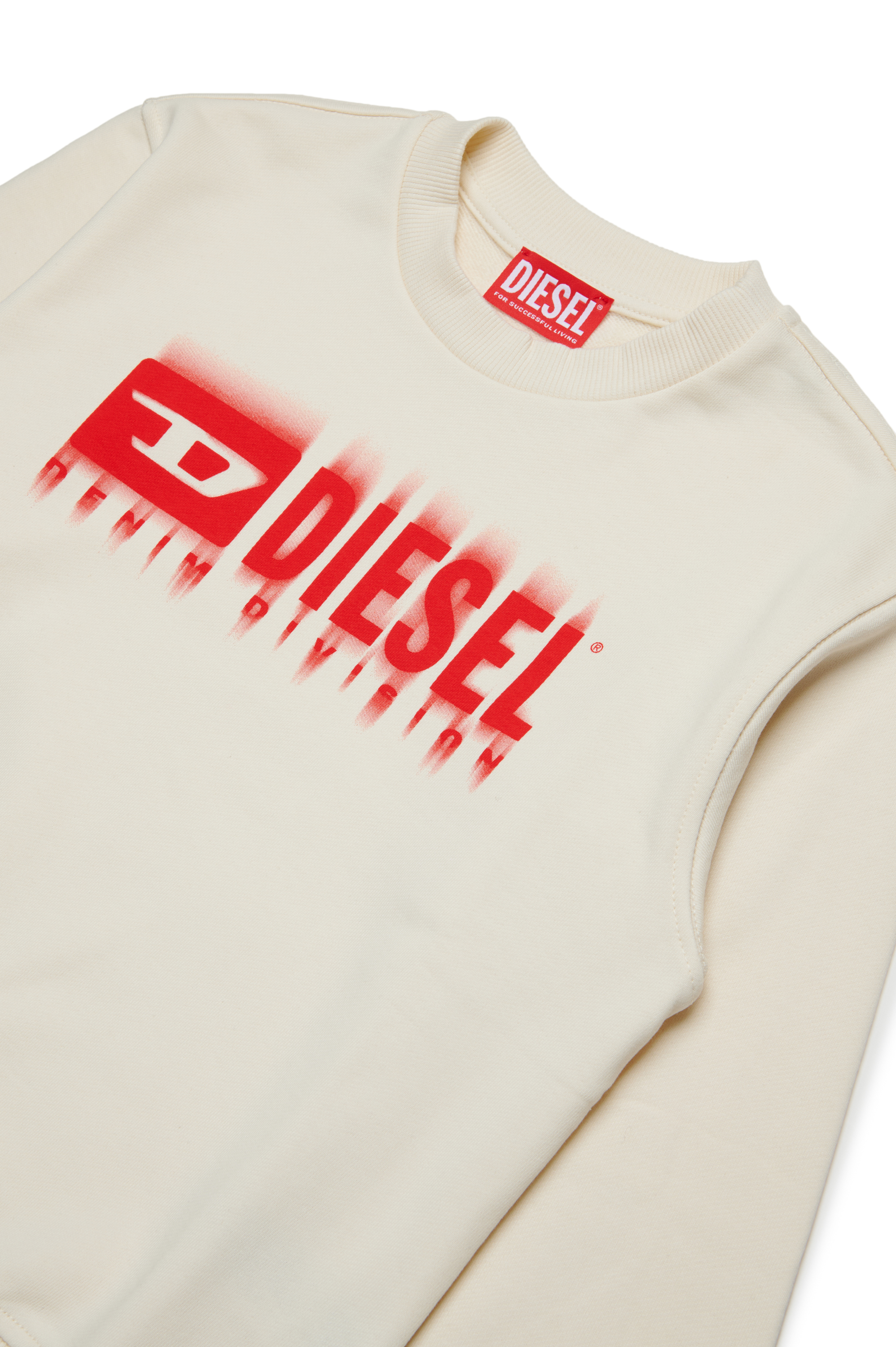 Diesel - SGINNL8 OVER, Sudadera con logotipo manchado Hombre in Blanco - 3