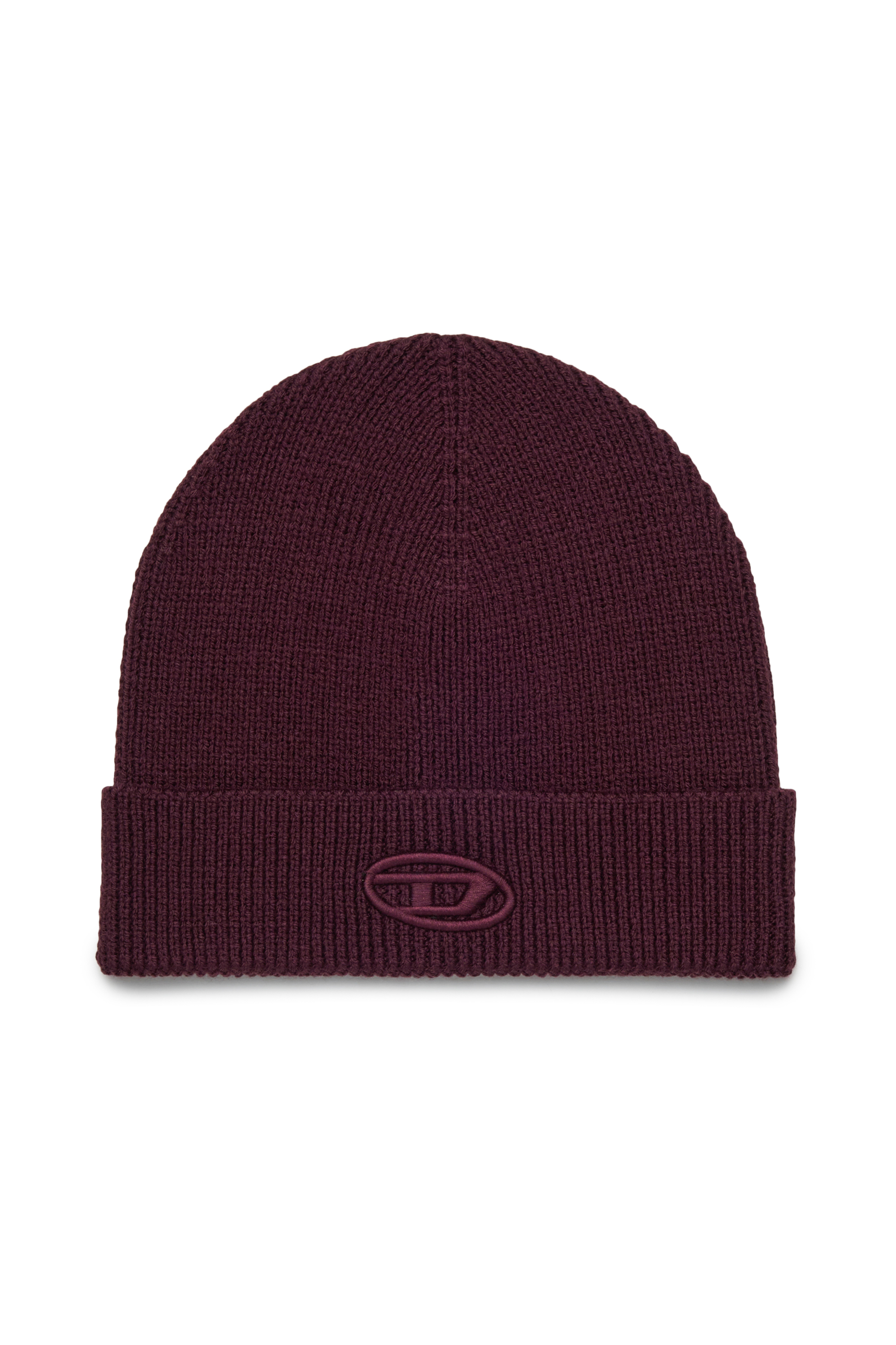 Diesel - FKCODERFULLYC, Gorro de lana con logo bordado Unisex in Morado - 1