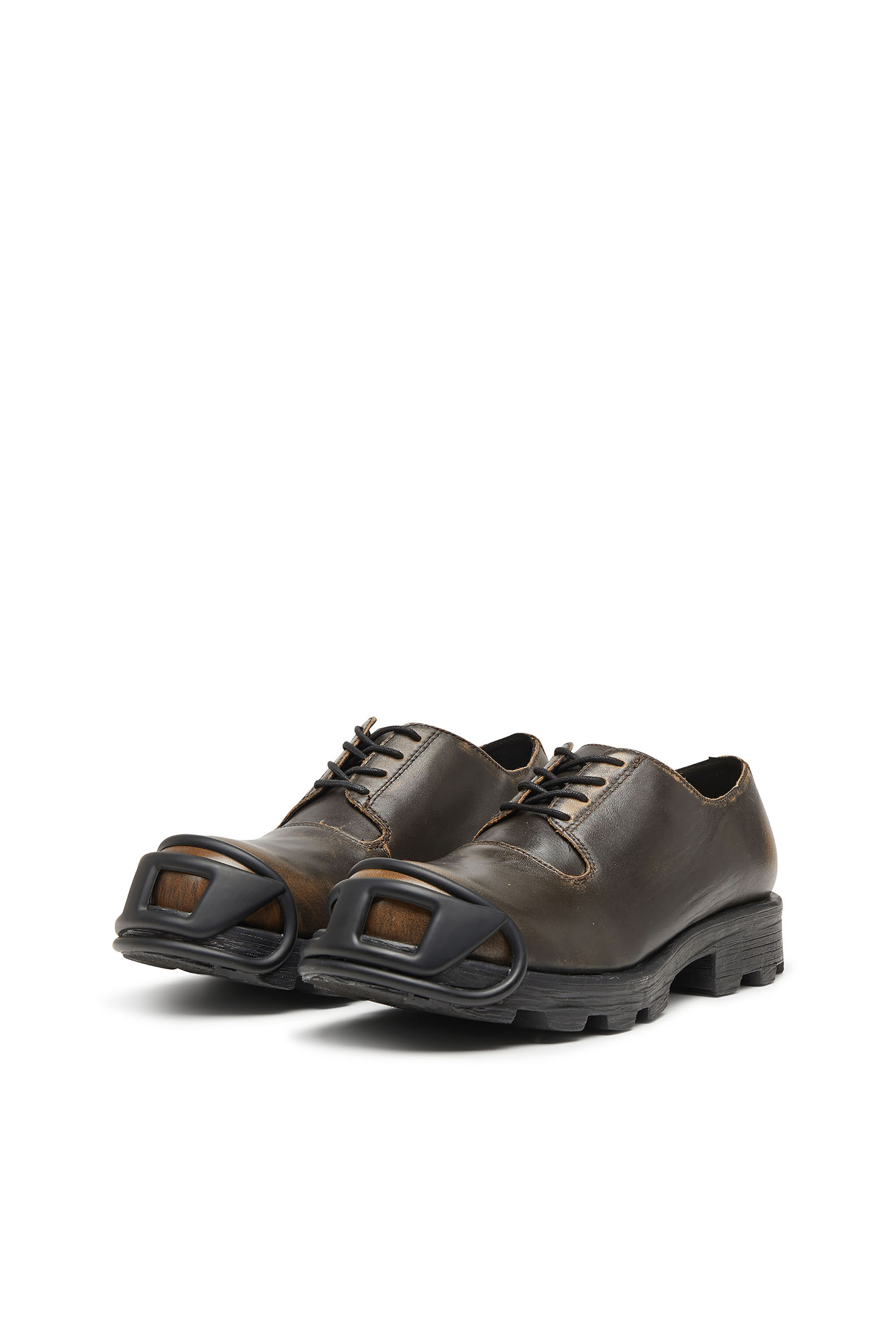 Diesel - D-HAMMER SO D, D-Hammer-Zapatos derby en cuero cepillado Hombre in Marr&oacute;n - 8