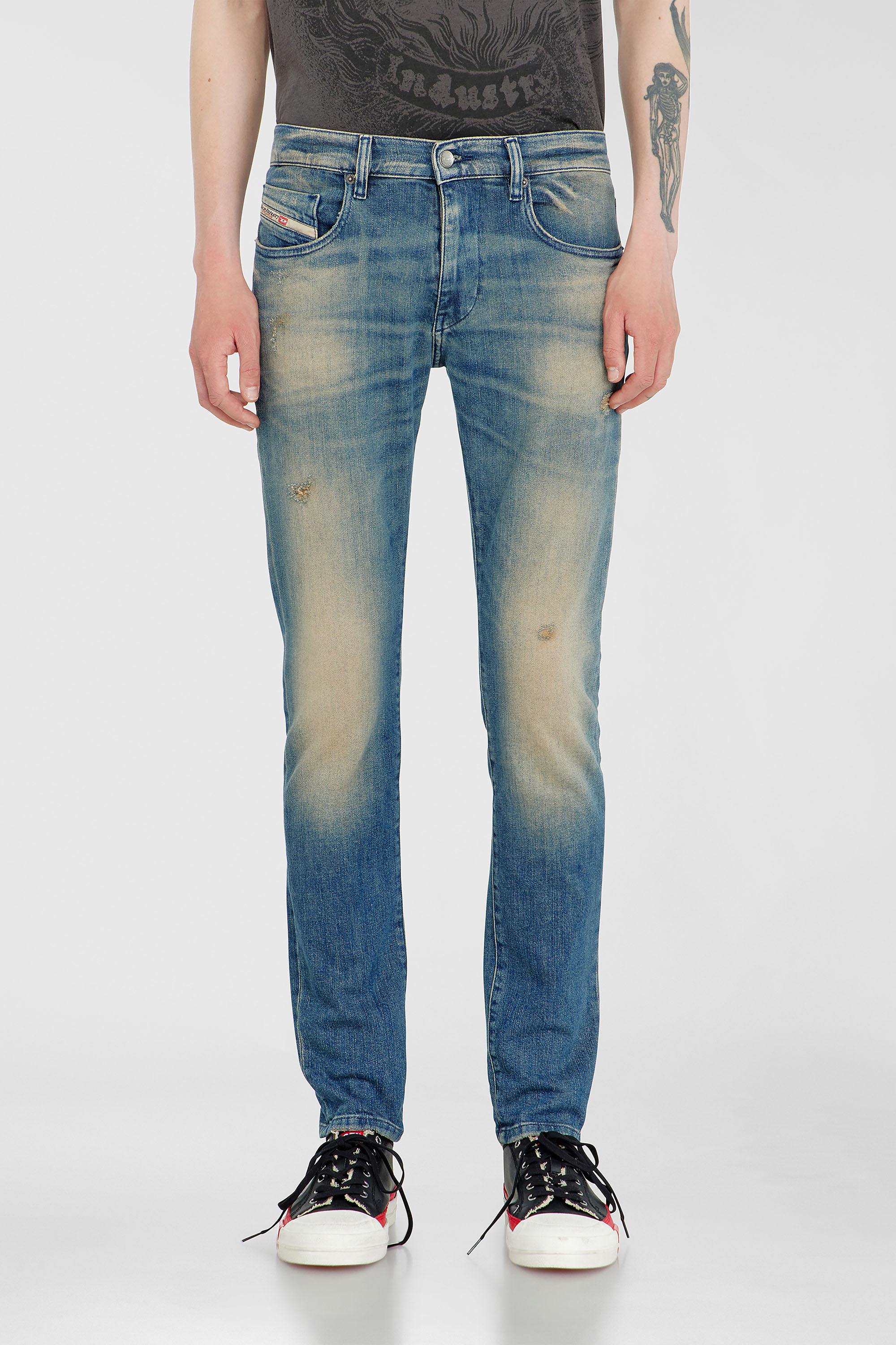 Diesel - Slim Jeans 2019 D-Strukt 0KBBW Hombre, Azul medio - 4