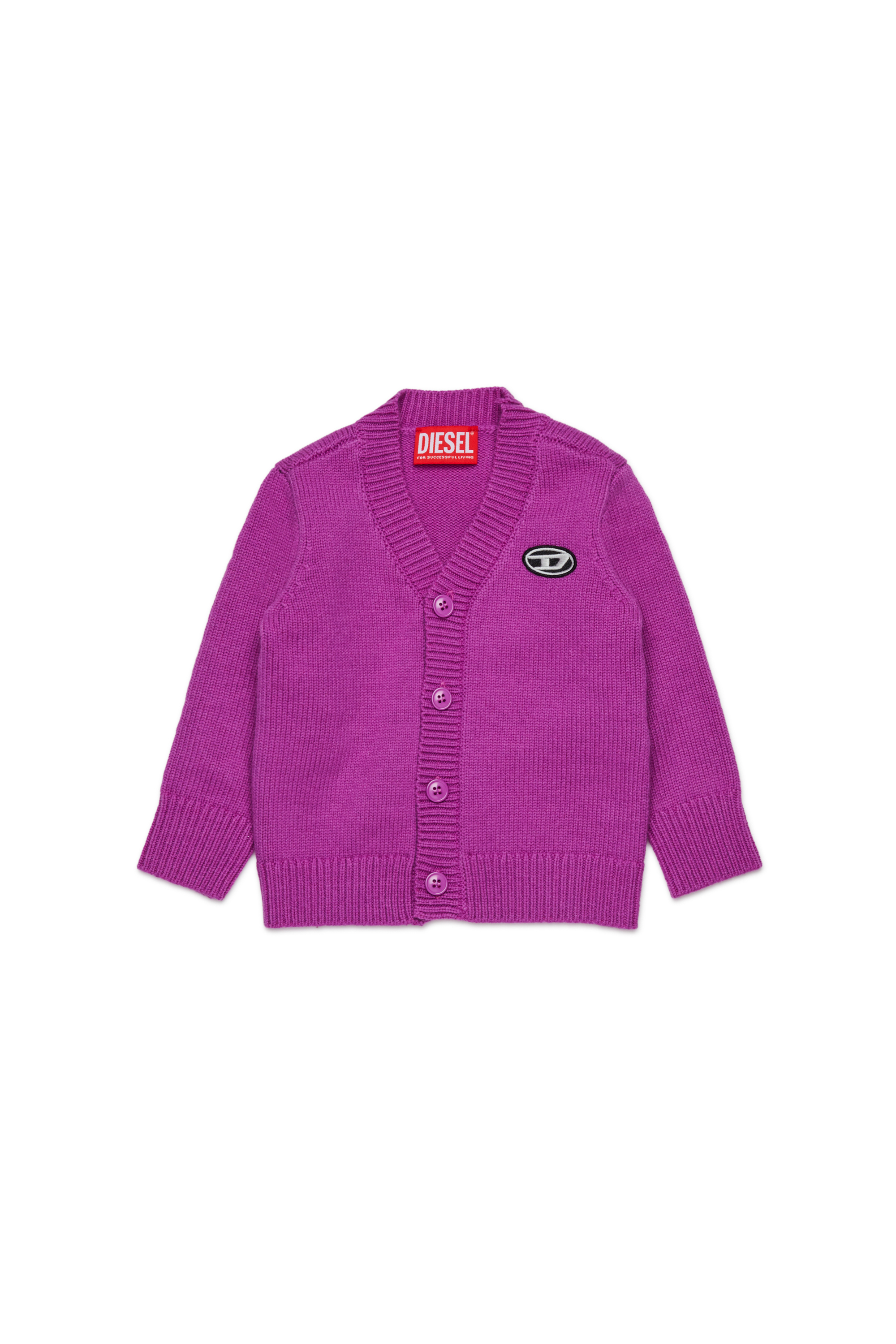 Diesel - KLONCARDIGANB, Cardigan de mezcla de lana Unisex in Morado - 1