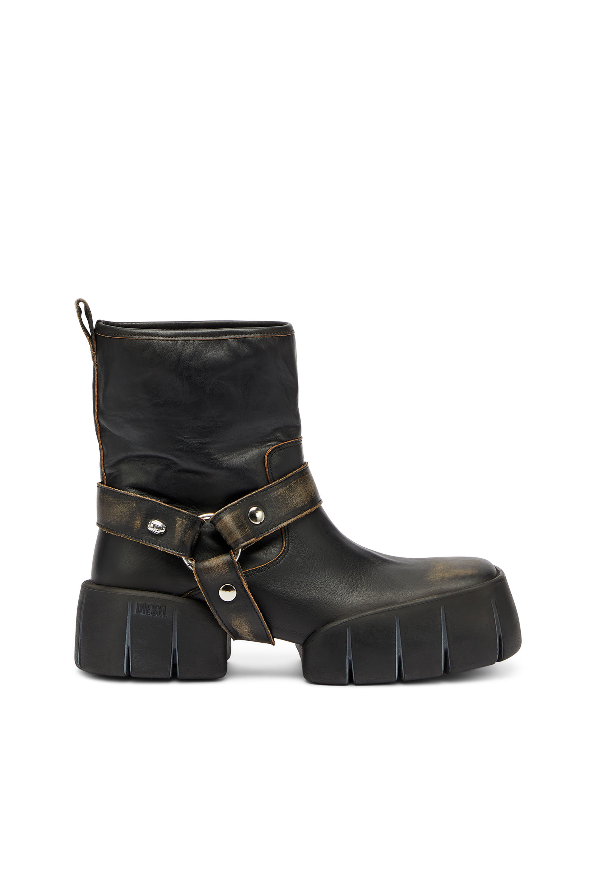 Diesel - D-TEX TU, D-Tex - Botas biker de piel envejecida Hombre in ToBeDefined - 1