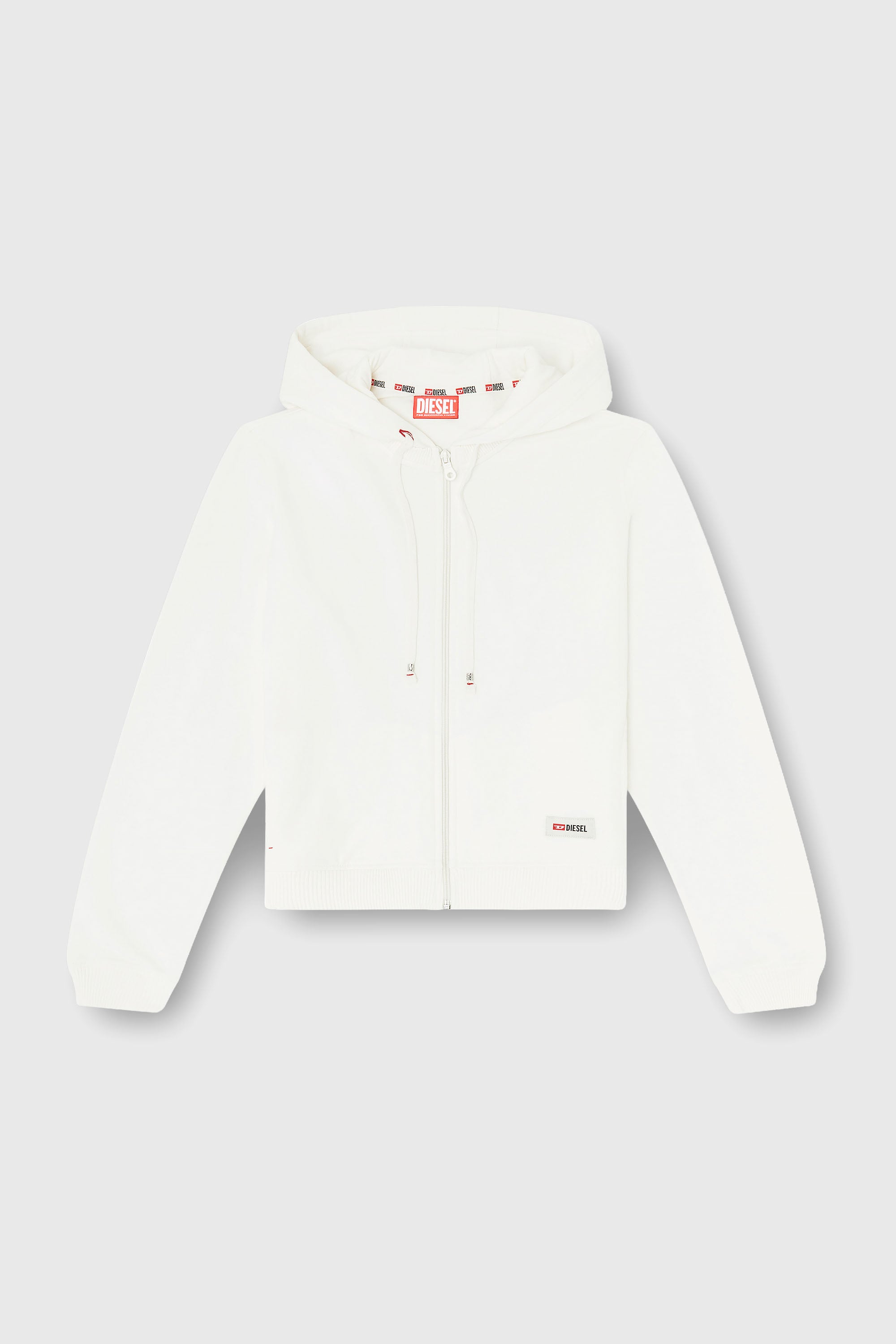 Diesel - HARRIET-D-CORE, Sudadera con capucha en mezcla de algod&oacute;n afelpado Mujer in Blanco - 2
