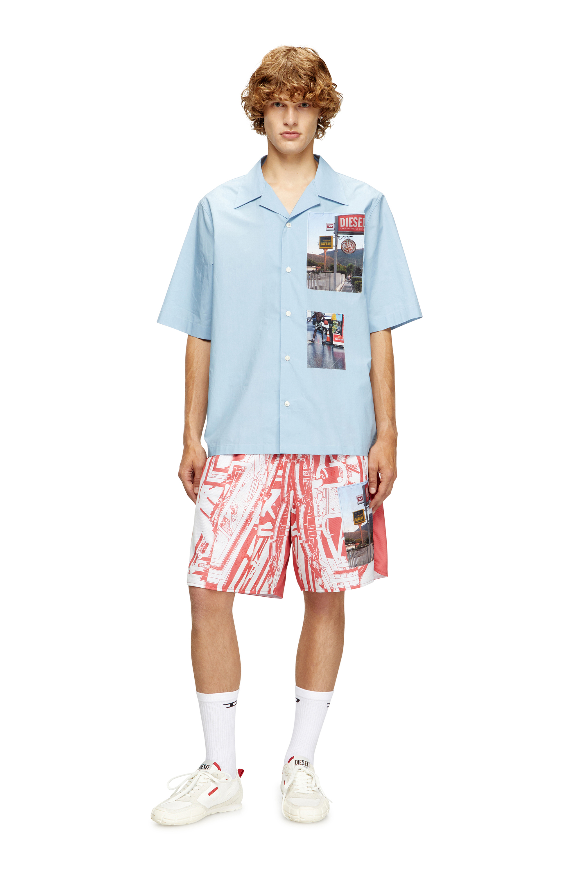 Diesel - S-PAGODHA LOW, S-Pagodha-Deportivas de piel, gamuza y ripstop Hombre in Multicolor - 2