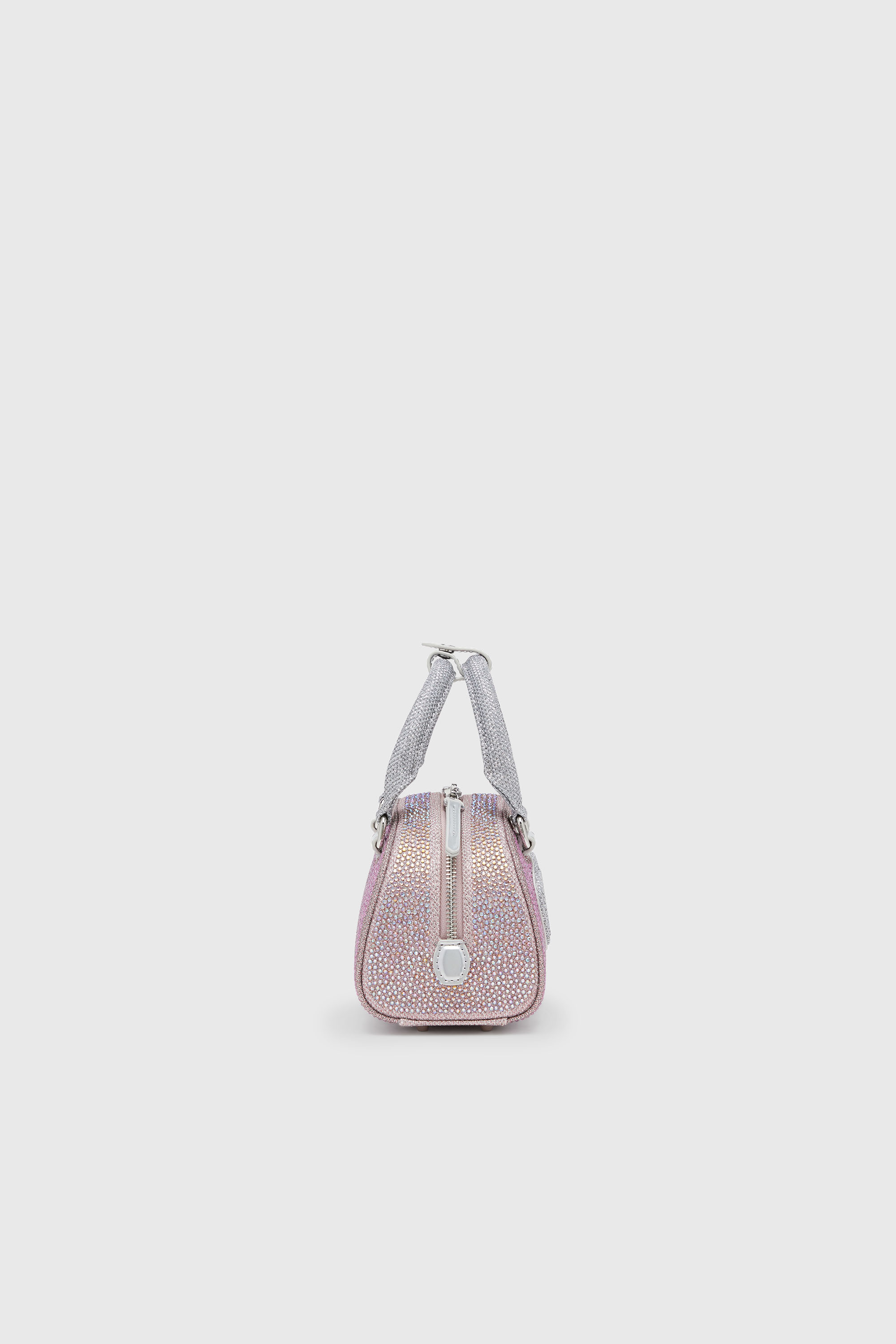 Diesel - 1DR DOME CROSSBODY, 1DR Dome - Peque&ntilde;o bolso bandolera en crystal Lurex Mujer in Rosa - 4