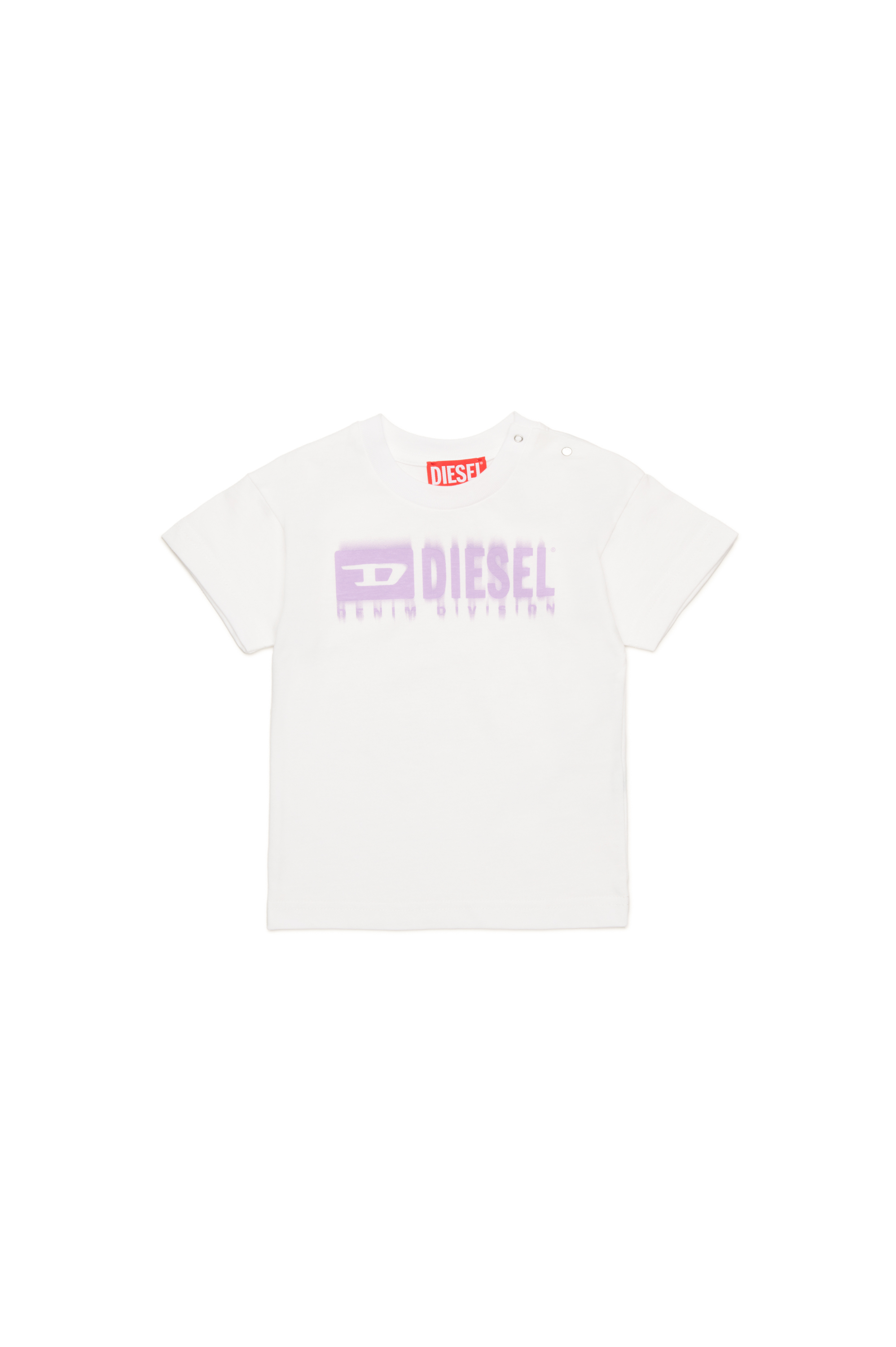 Diesel - TDIEGORL6MAB, Camiseta con logotipo manchado Unisex in Blanco - 1