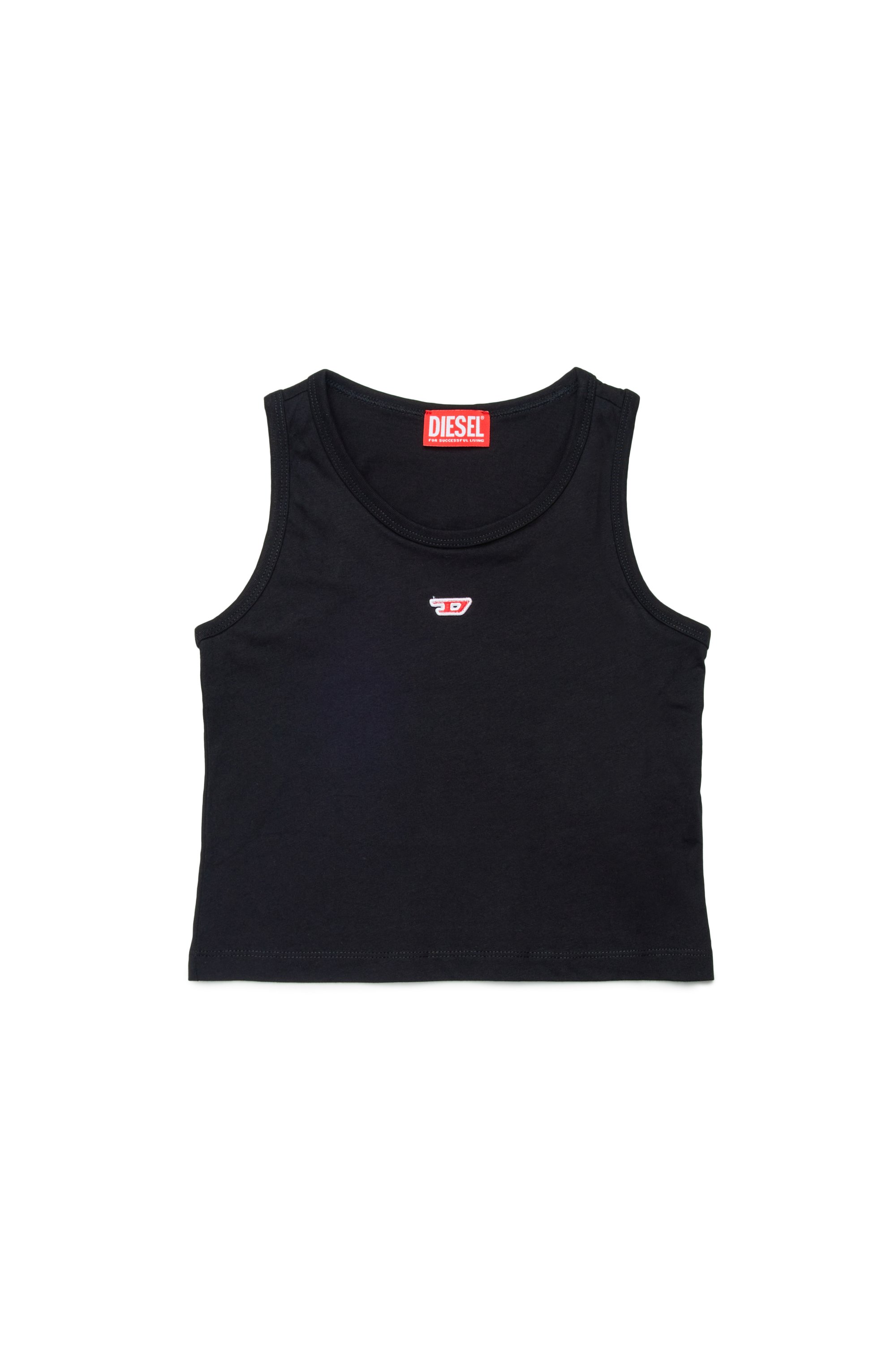 Diesel - TASPYRD, Camiseta de tirantes con parche con el logotipo D Mujer in Negro - 1