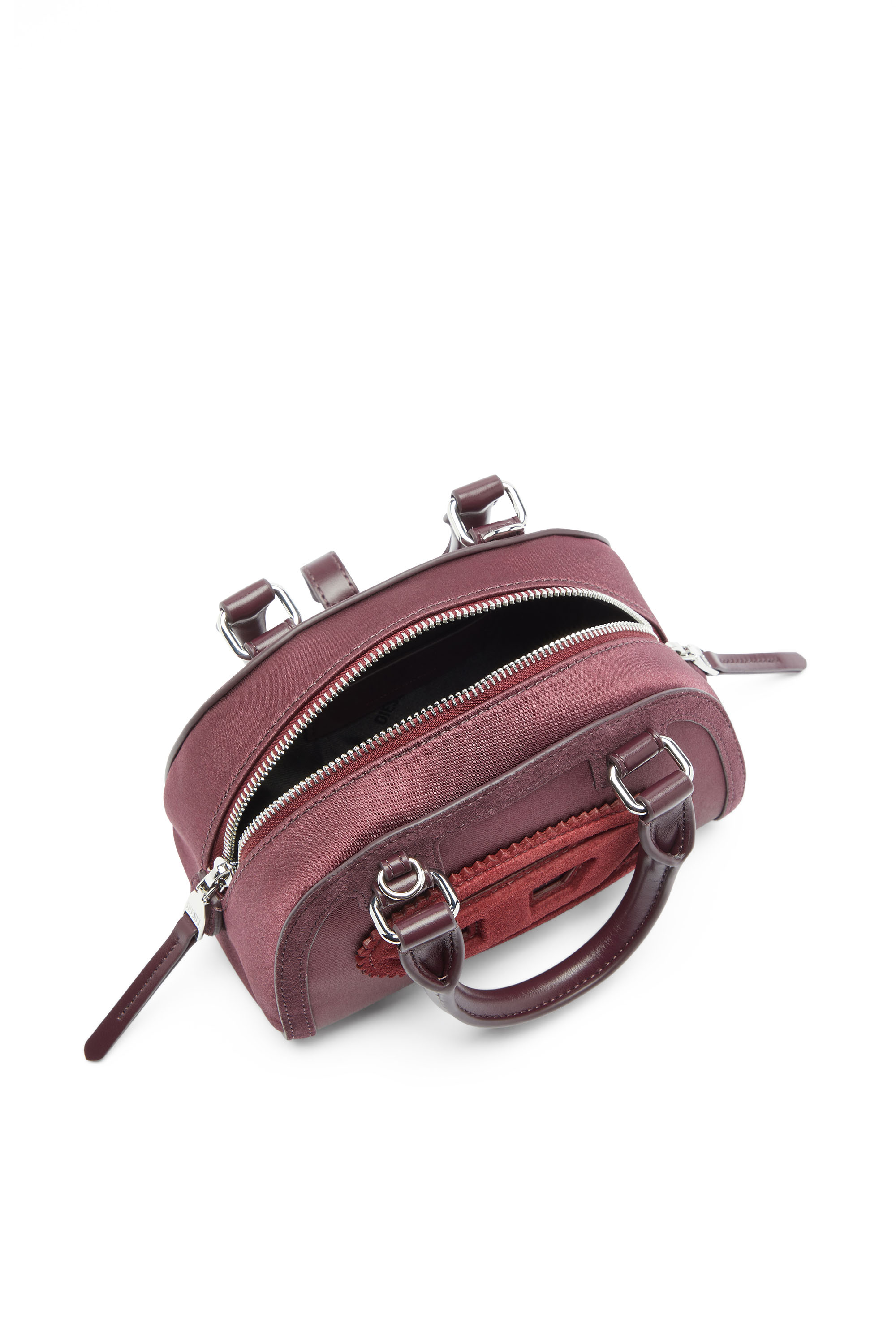 Diesel - 1DR DOME CROSSBODY, 1DR Dome - Peque&ntilde;o bolso bandolera de sat&eacute;n y ante Mujer in ToBeDefined - 3