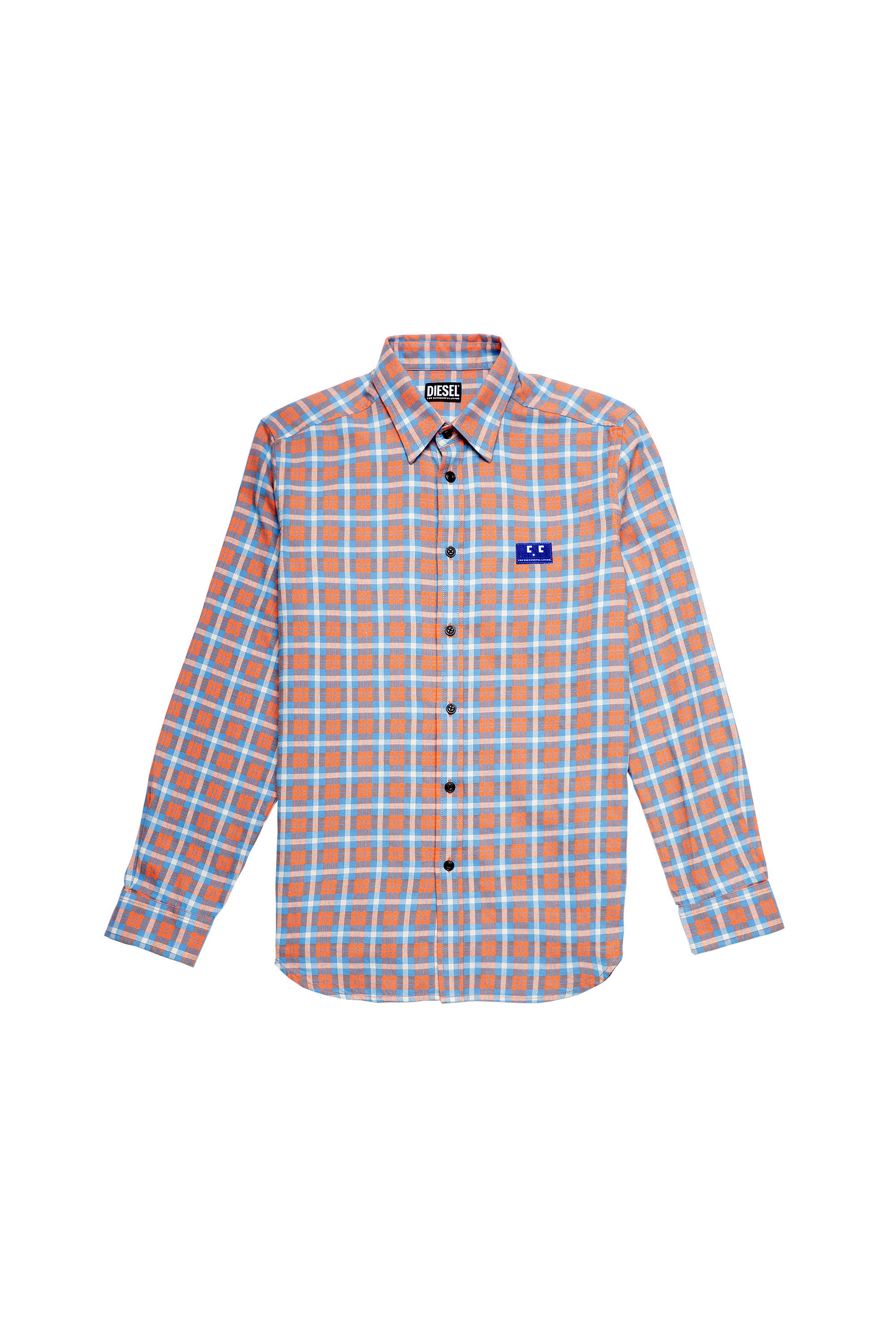 S-MOI-CHK-A, Azul marino/Rosa - Camisas