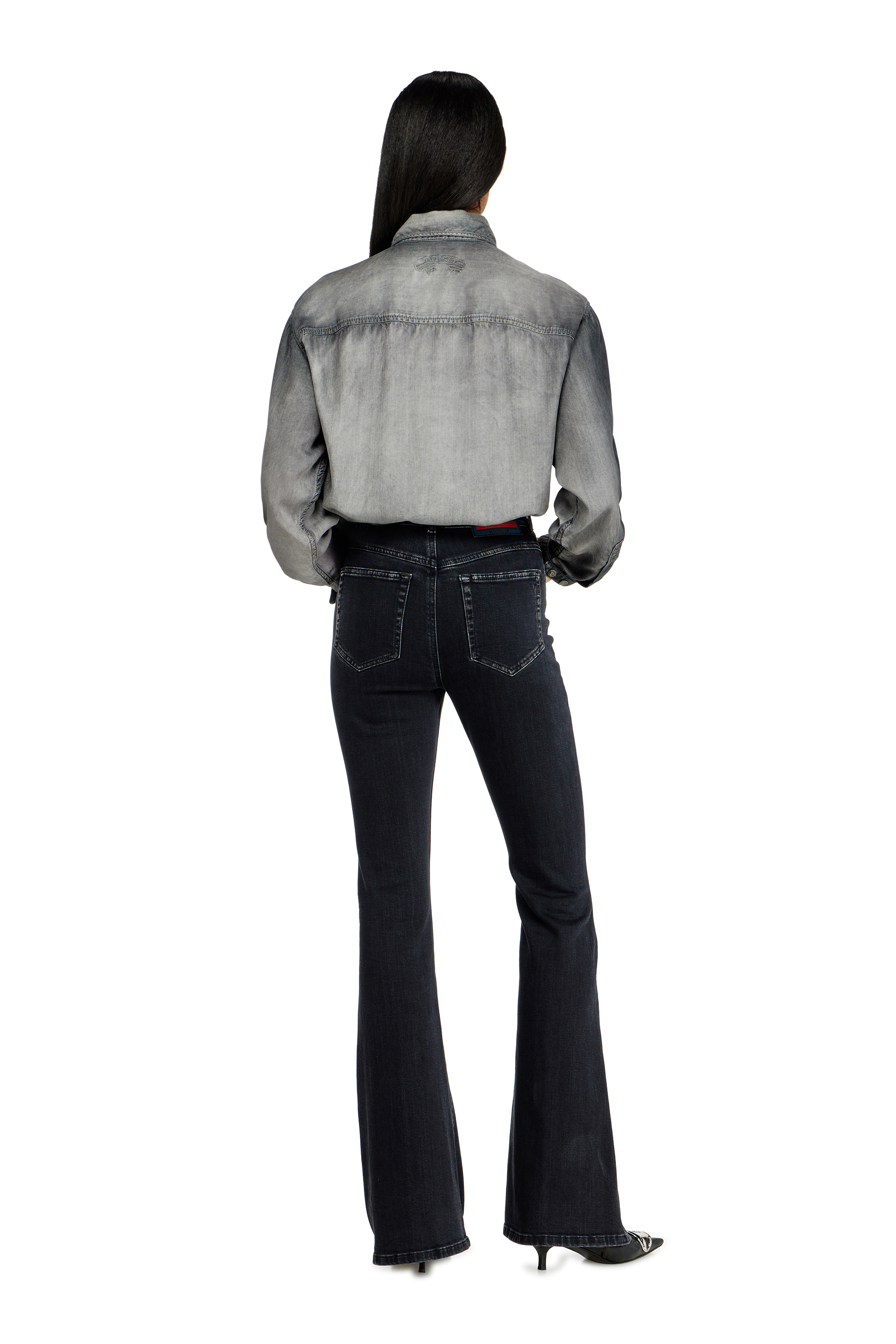 Diesel - Bootcut Jeans 1973 D-Partt 09P75 Mujer, Negro/Gris oscuro - 3