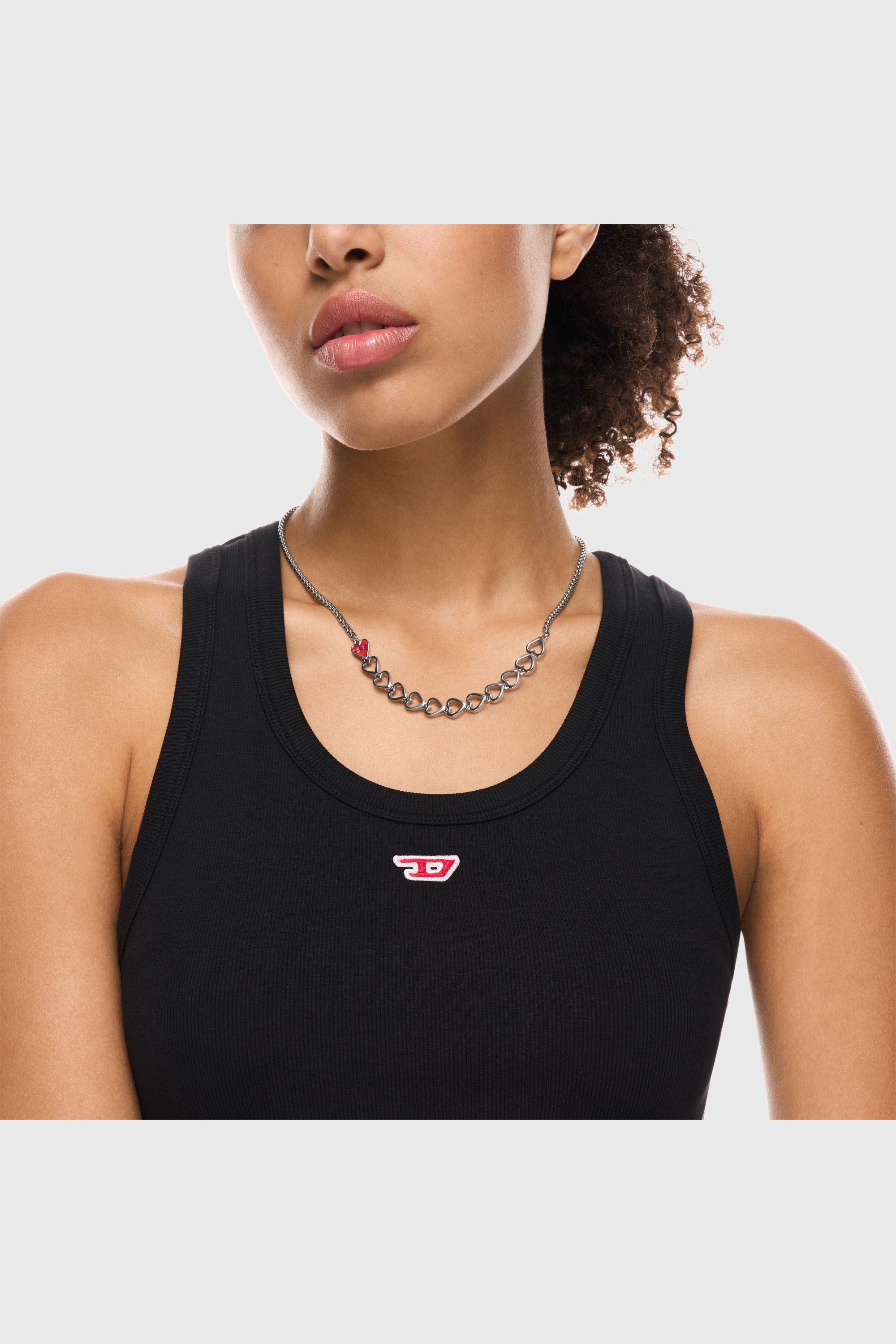 Diesel - DX166640 JEWELLERY, Collar de cadena de acero inoxidable Unisex in Plateado - 3
