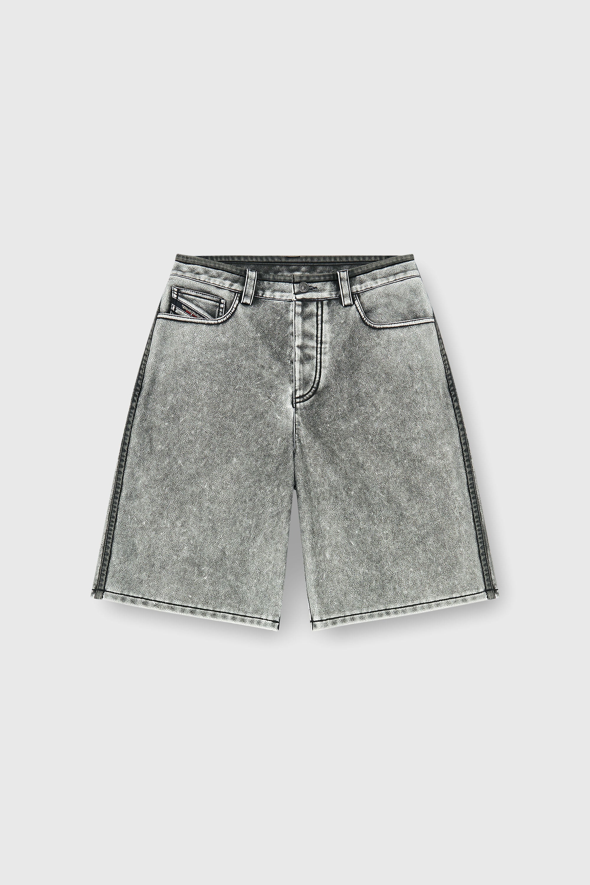 Diesel - P-ARLOR, Bermudas de PU Mujer in Gris - 2