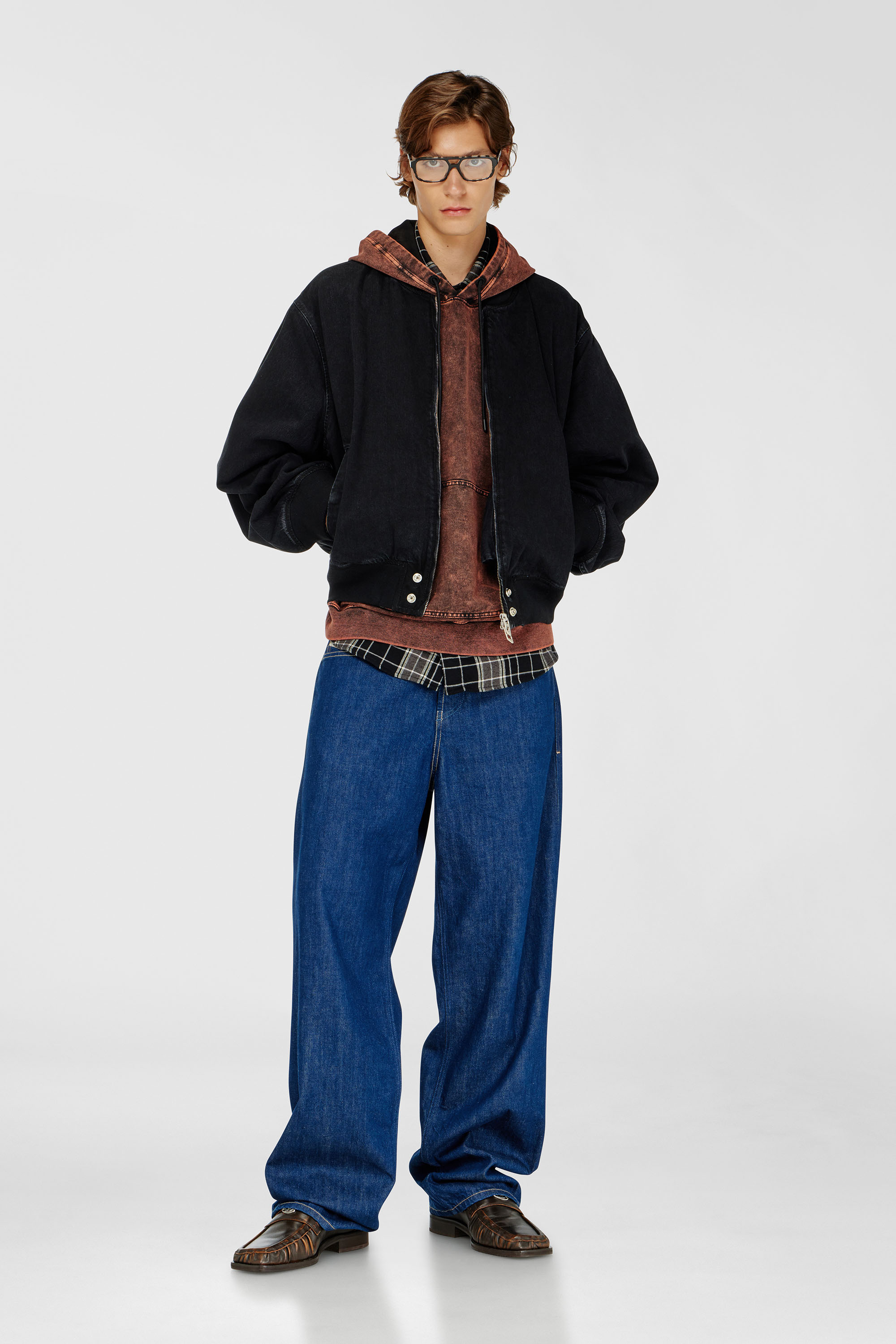 Diesel - D-GUZ, Chaqueta bomber en denim Unisex in Negro - 2