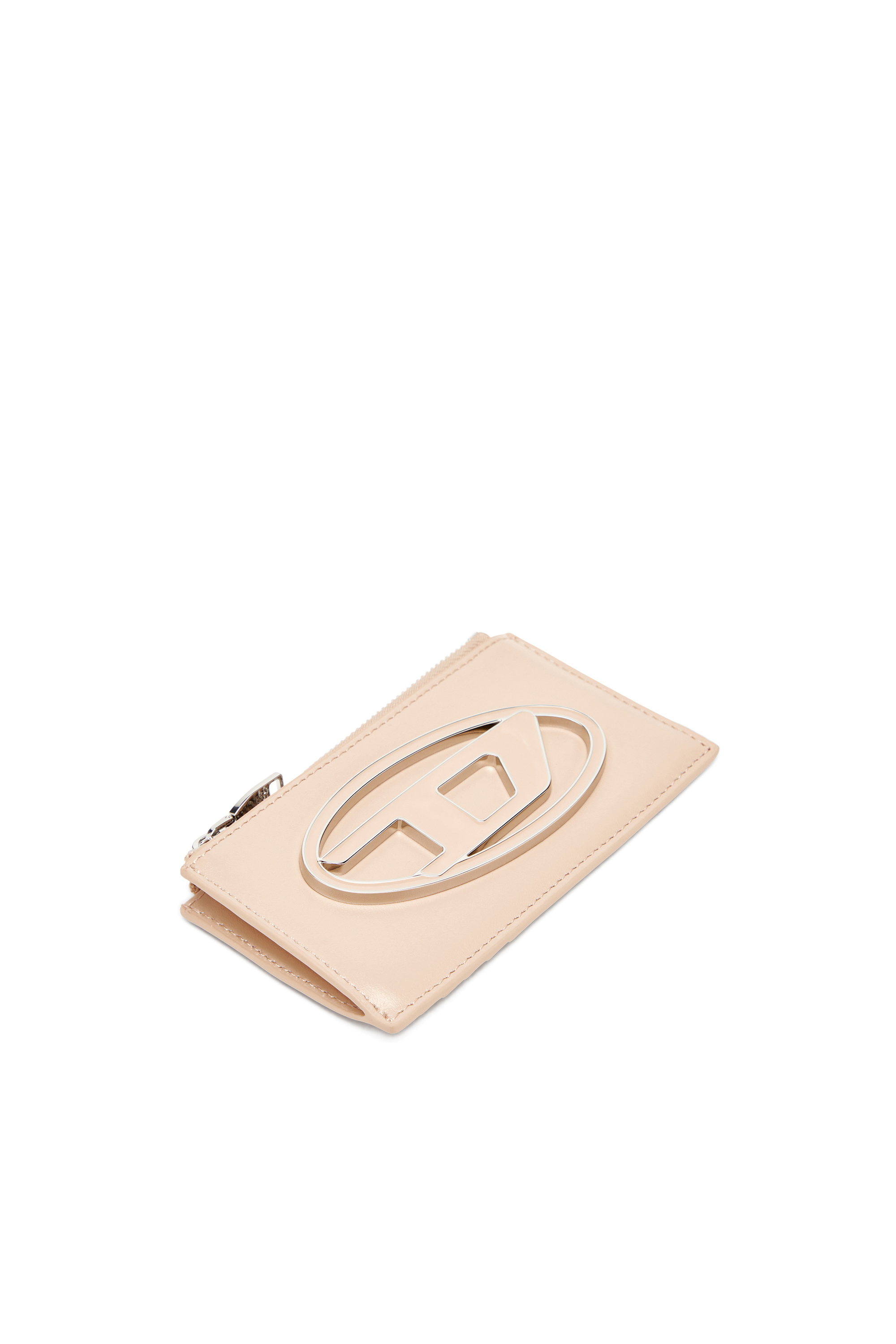 Diesel - 1DR CARD HOLDER III, Tarjetero plano de cuero napa Mujer in Beige - 4