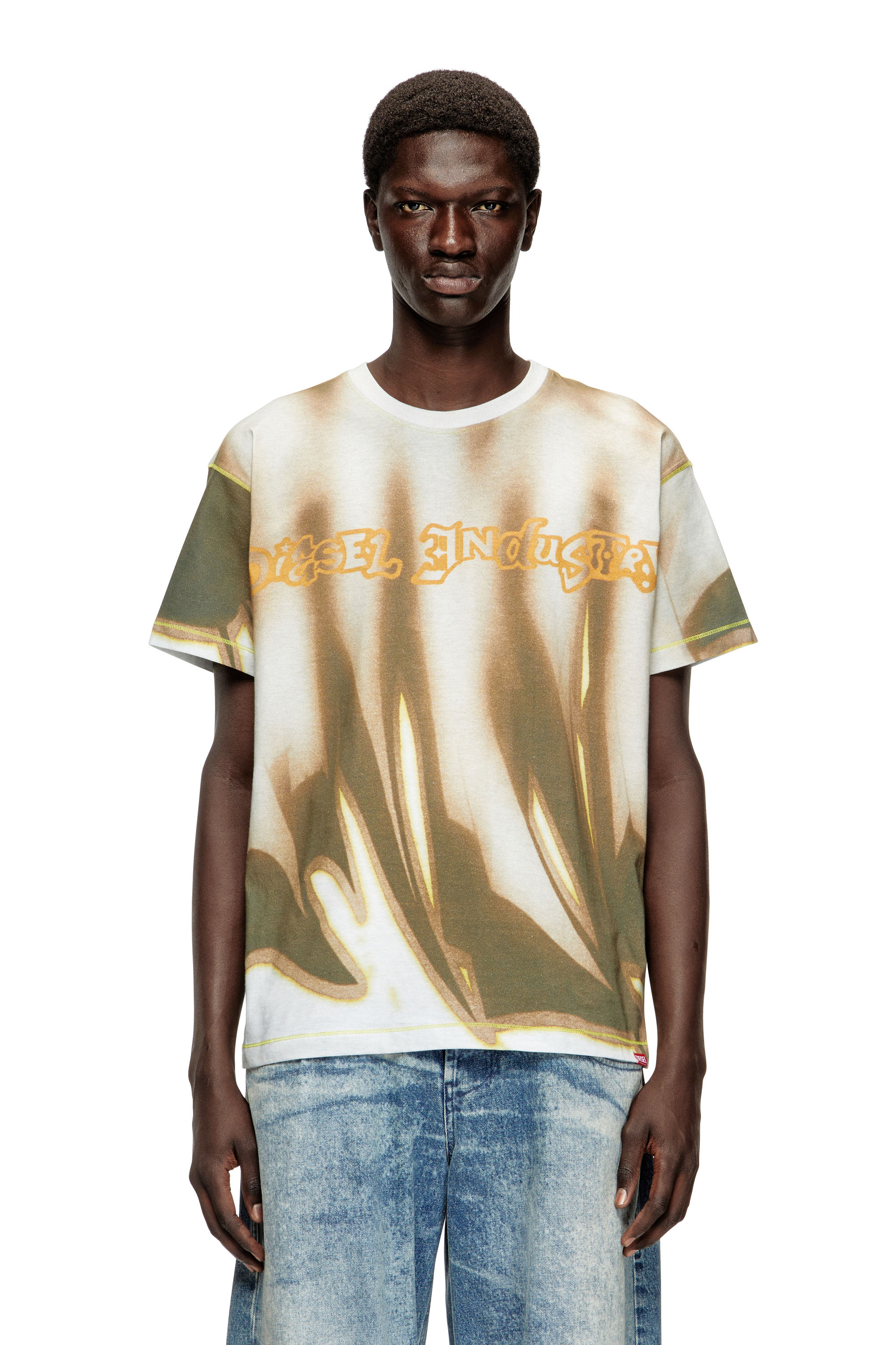 Diesel - T-NORM-SHOW, Camiseta con estampado de grafiti Hombre in Multicolor - 1