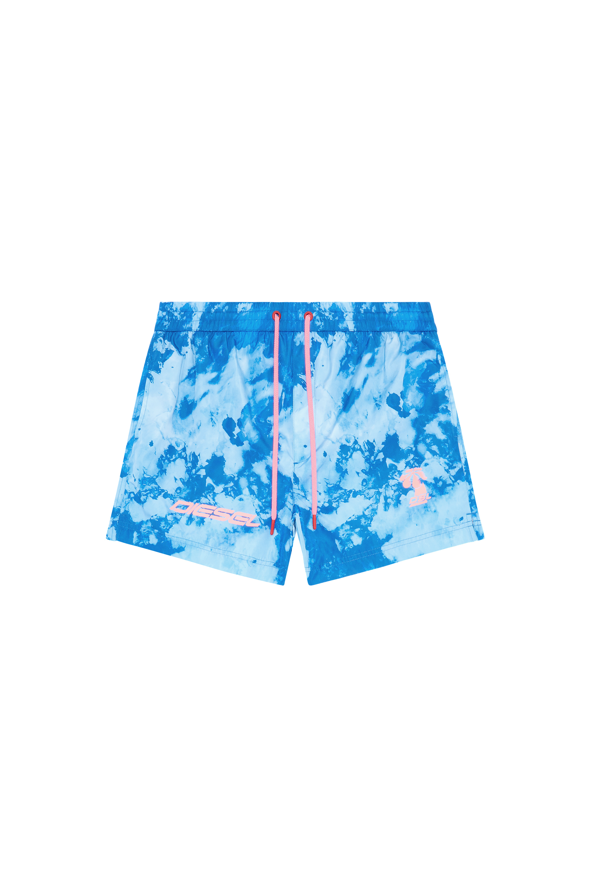 Diesel - BMBX-KEN-37-ZIP, Man Mid-length printed swim shorts in Blue - Image 5
