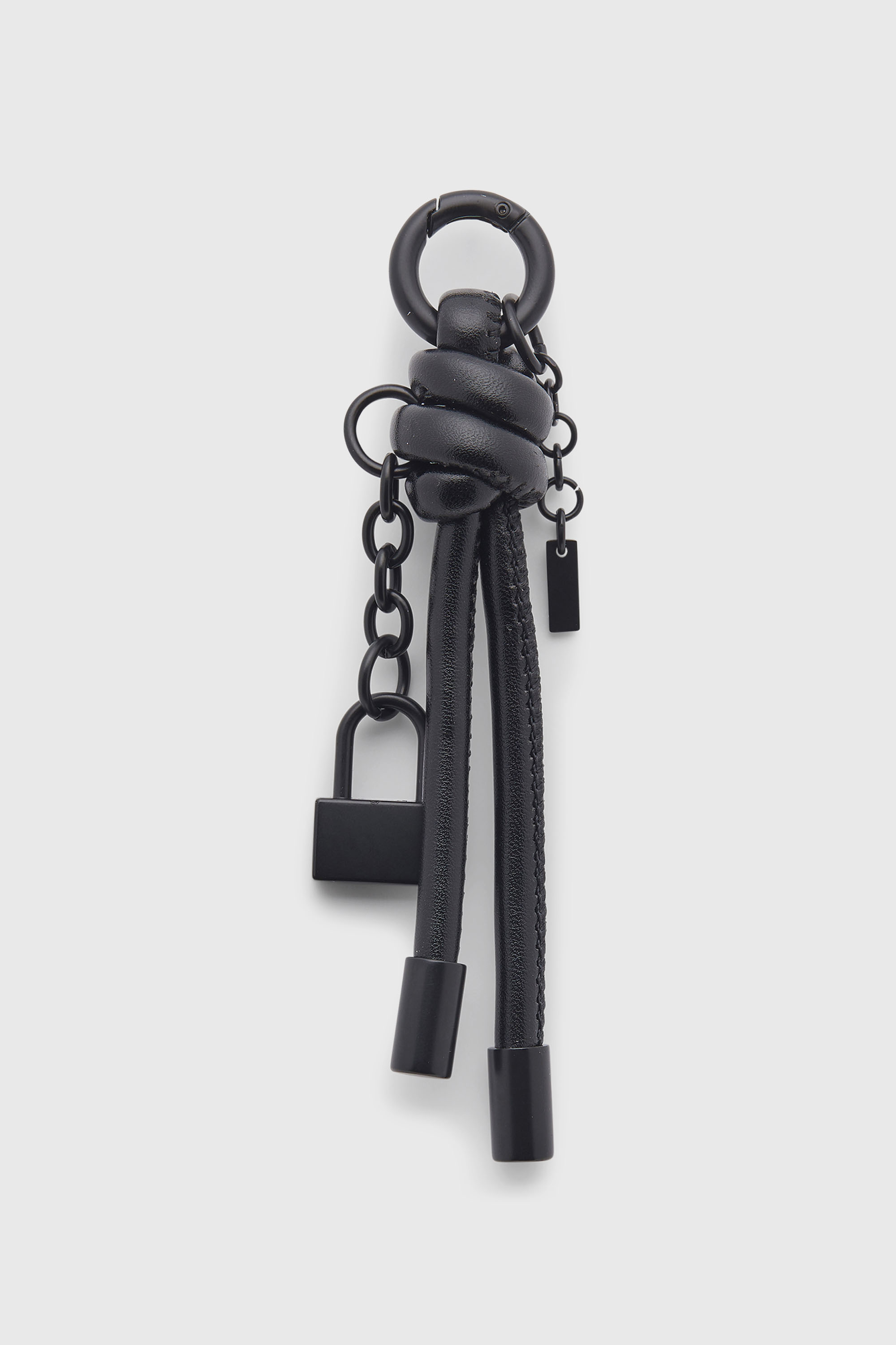 Diesel - CHARM-LOCK II, Llavero met&aacute;lico con detalle de candado Diesel Hombre in Negro - 2