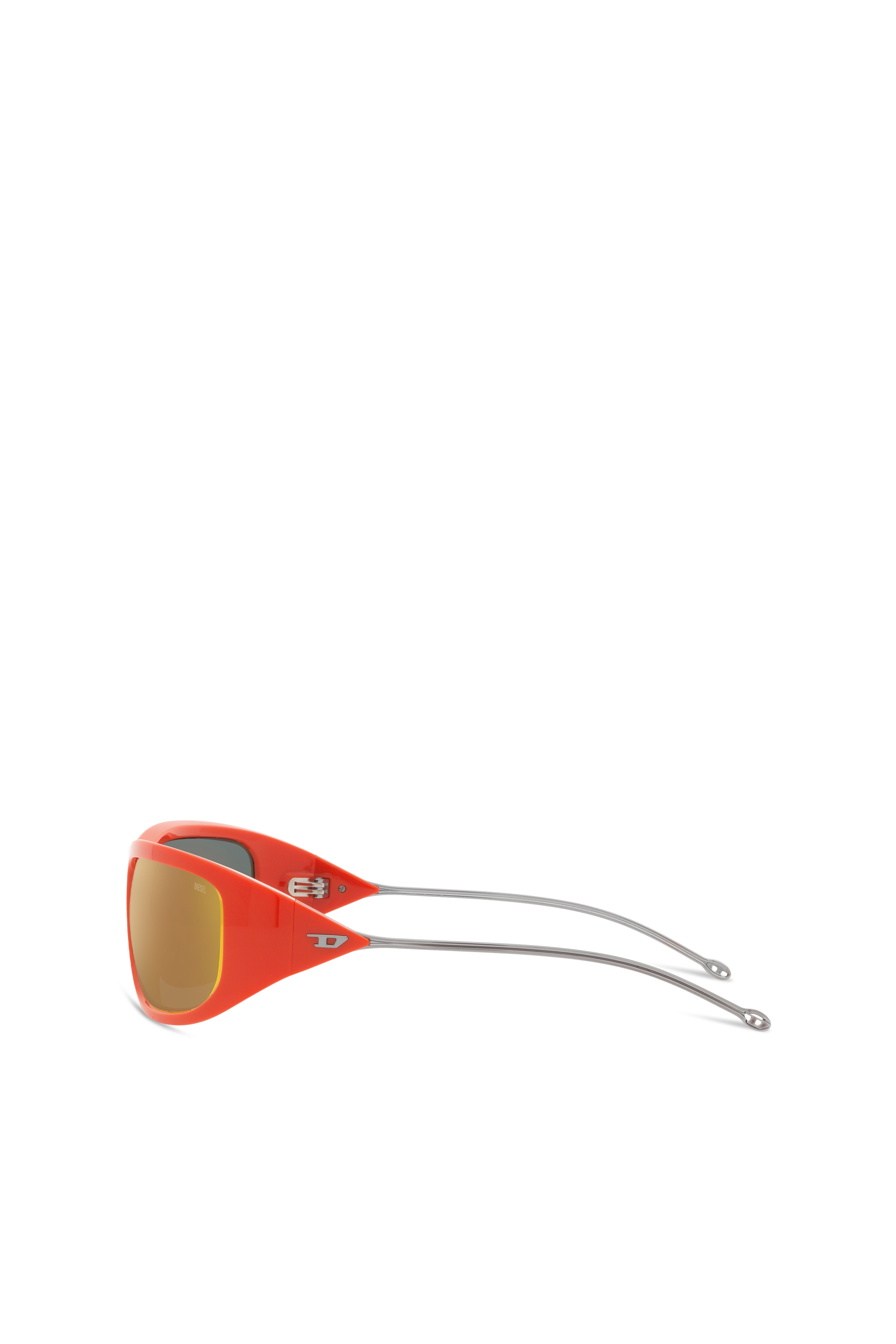 Diesel - 0DL3001, Unisex Wraparound style sunglasses in Orange - Image 2
