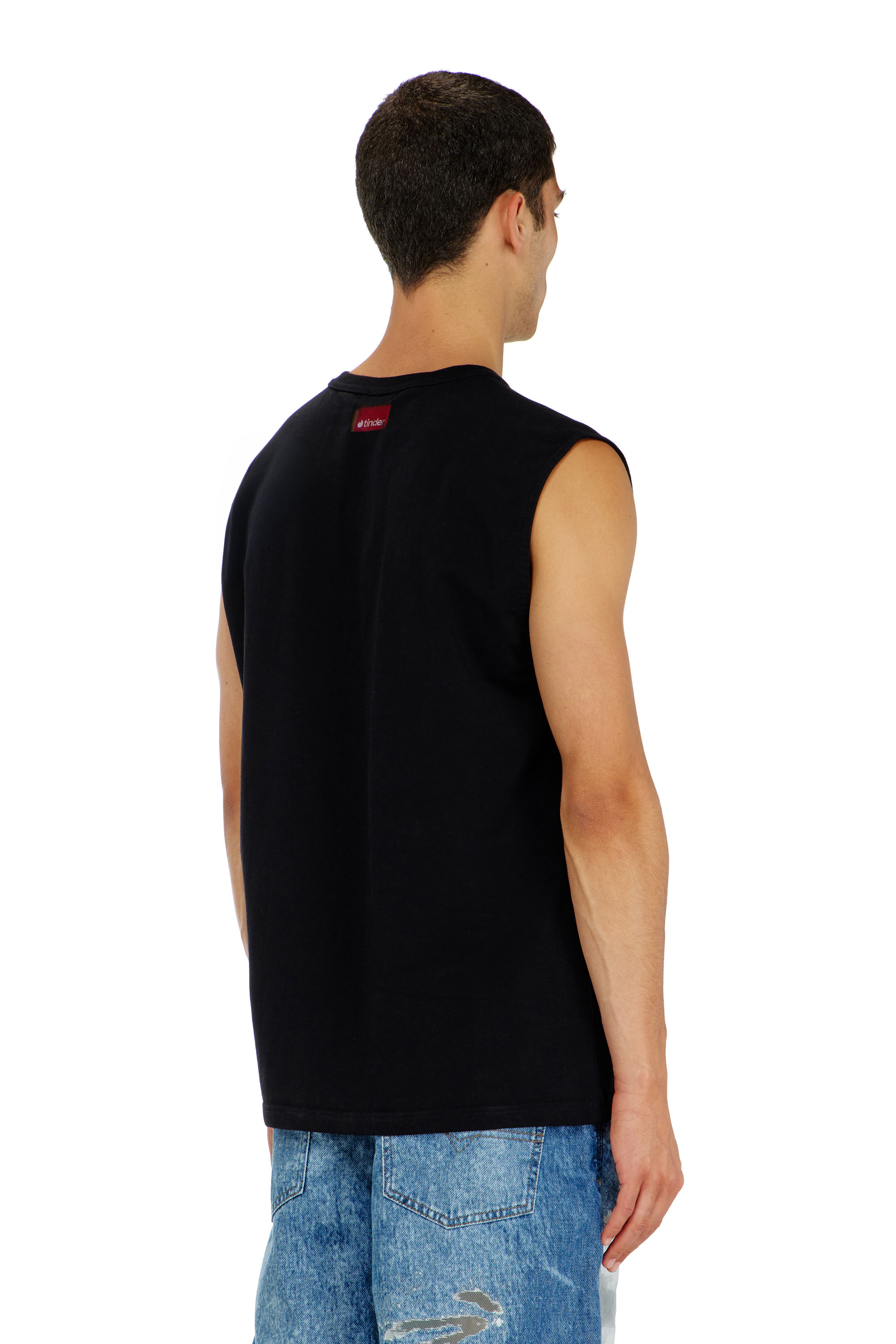 Diesel - PR-T-NORM-BISC-MATI-R, Camiseta de tirantes con logo For Successful Loving Unisex in Negro - 4