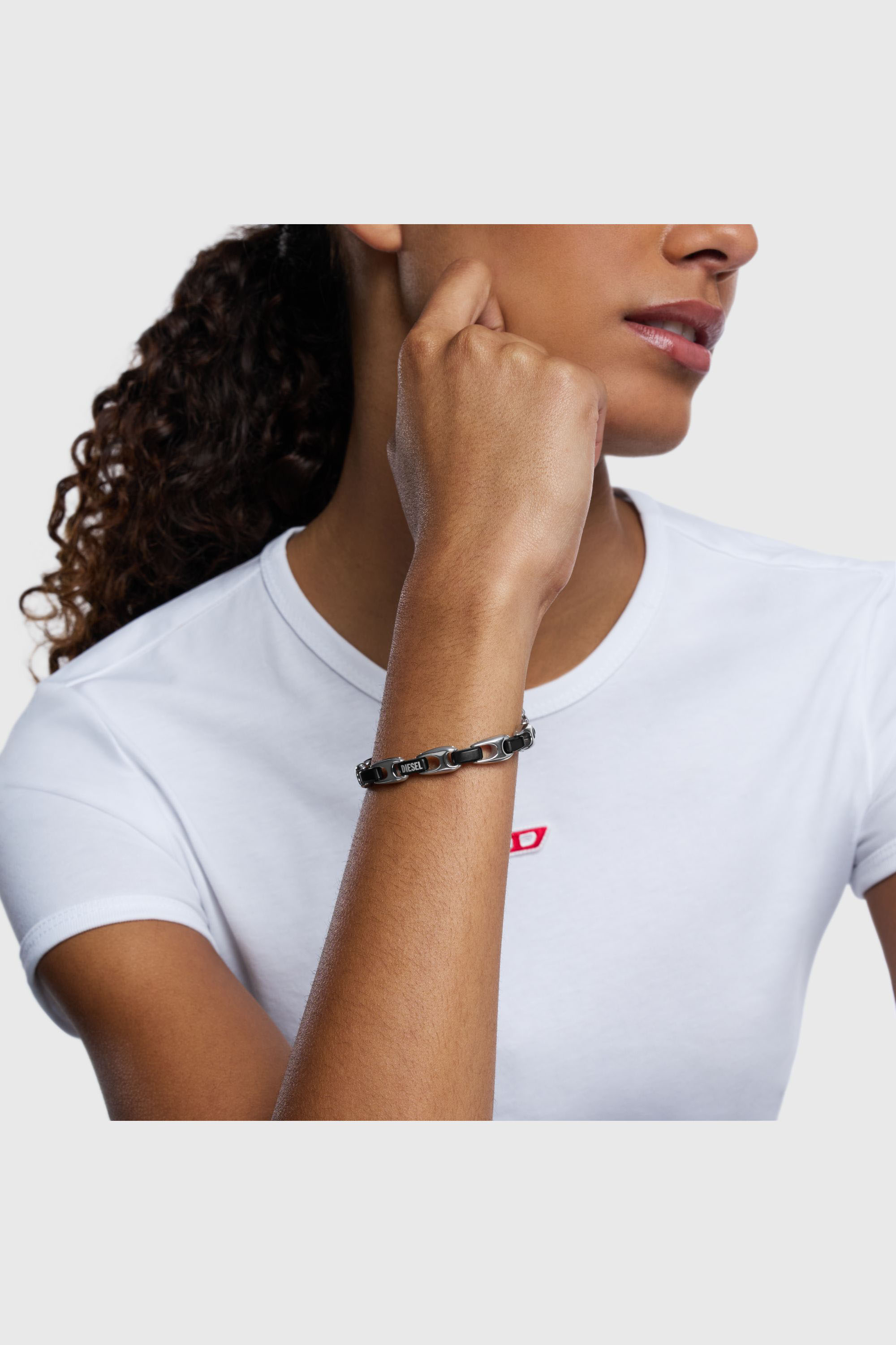 Diesel - DX1634931 JEWELLERY, Pulsera de cadena bicolor de acero inoxidable Unisex in Plateado - 3