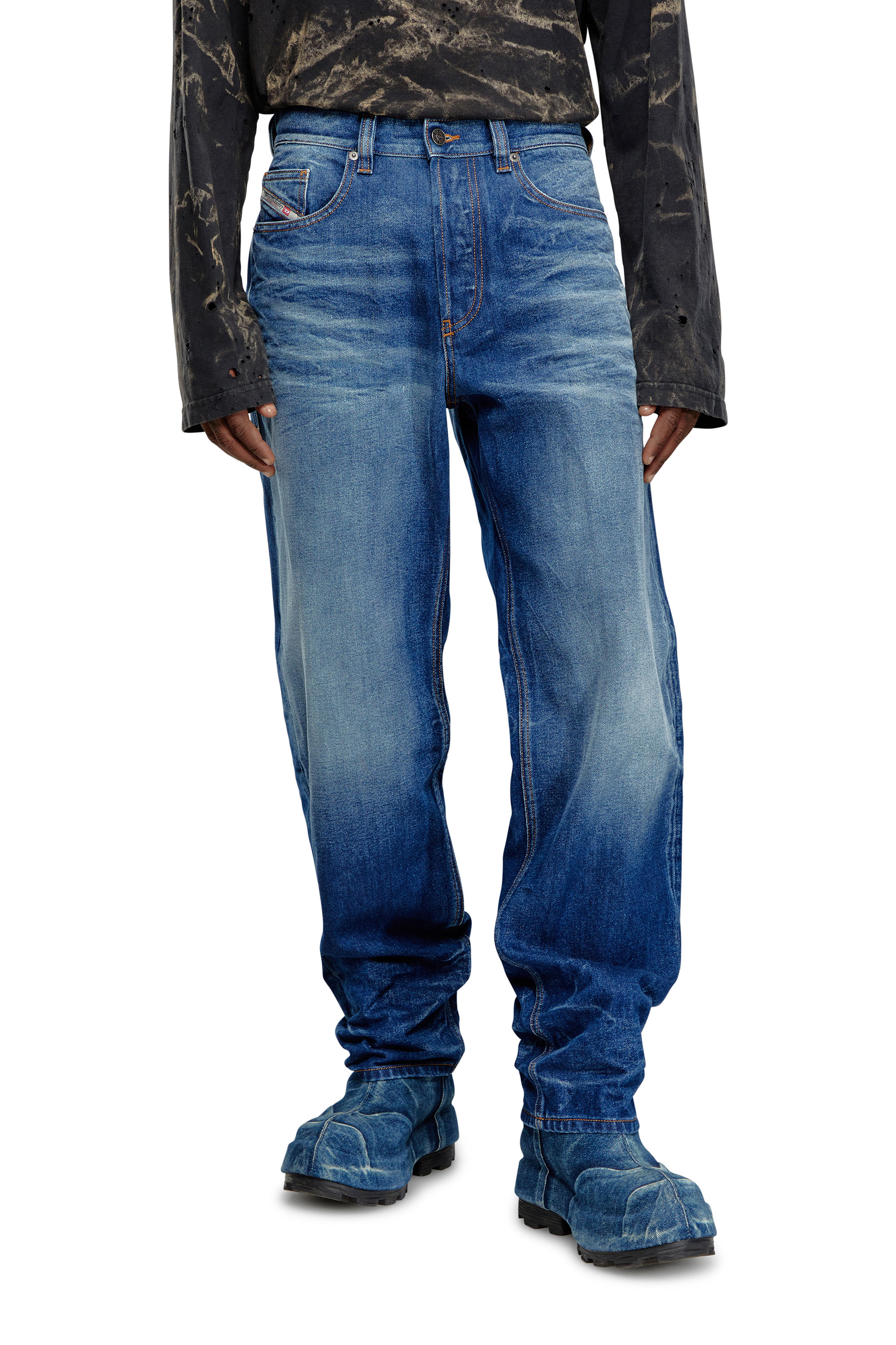 Diesel - Straight Jeans 2010 D-Macs 09I46, Azul medio - Image 1