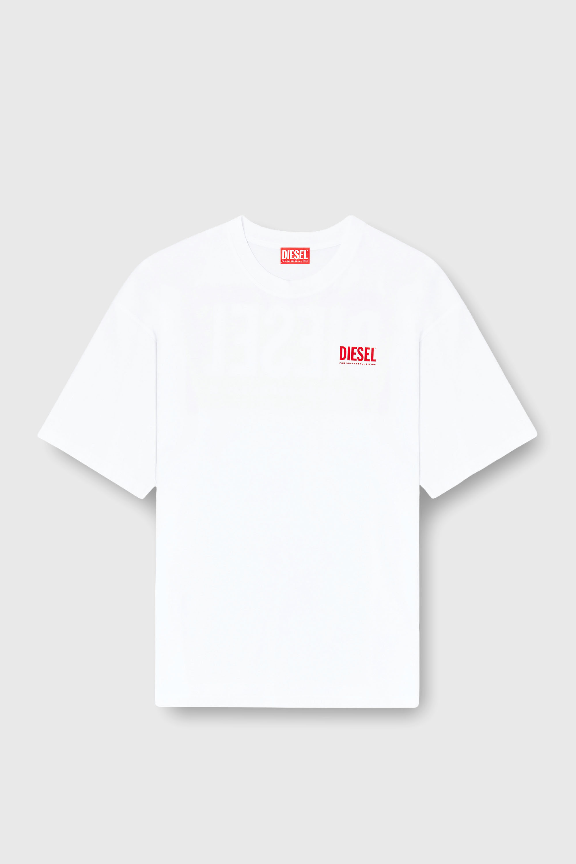 Diesel - T-BOXT-BISK, Camiseta de algod&oacute;n con estampado Diesel Biscotto Hombre in Blanco - 2