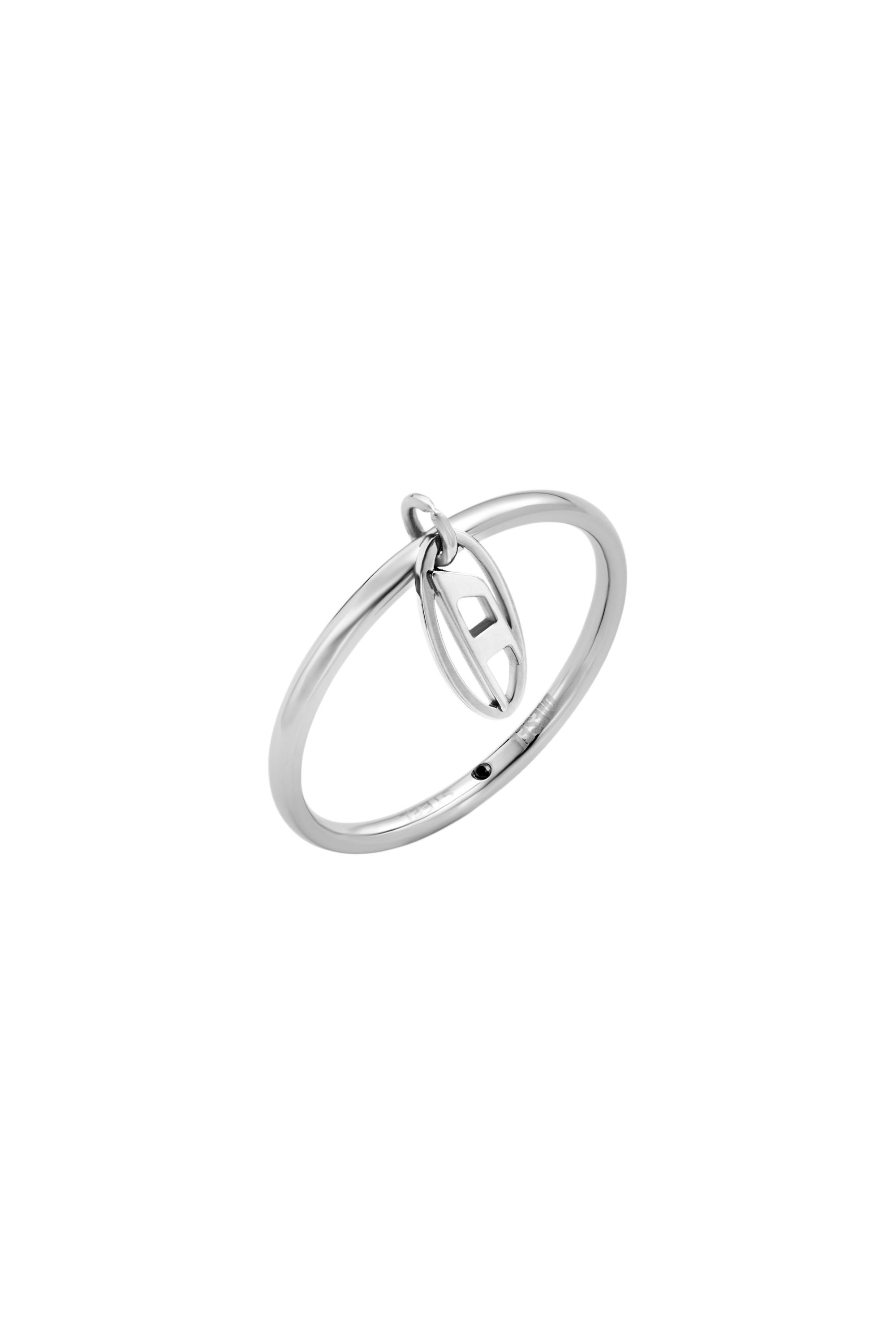 Diesel - DX1603040, Anillo con dijes de acero inoxidable Unisex in Plateado - 1