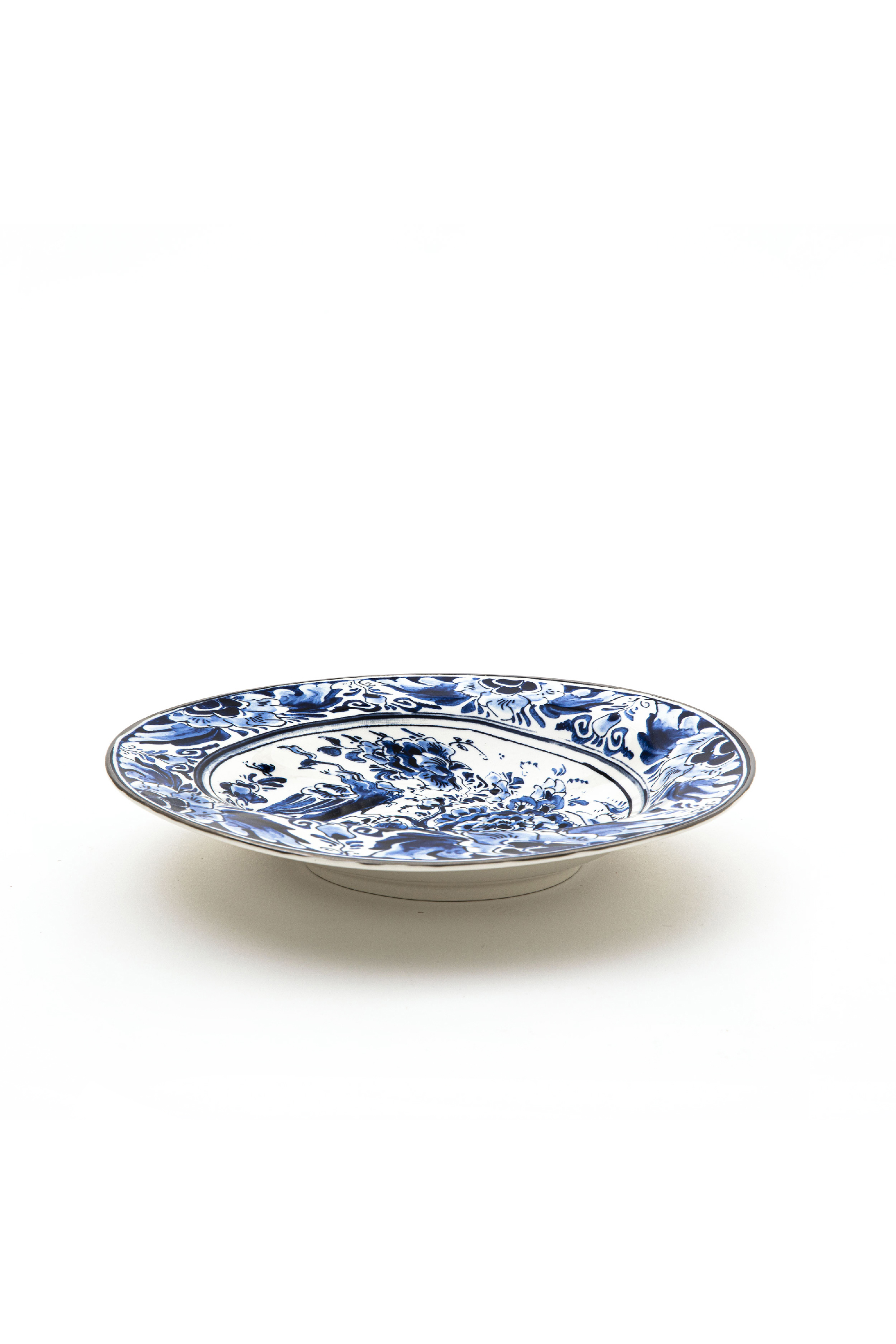 Diesel - 11222 SOUP PLATE IN PORCELAIN "CLASSIC O, Blanco/Azul marino - Image 3