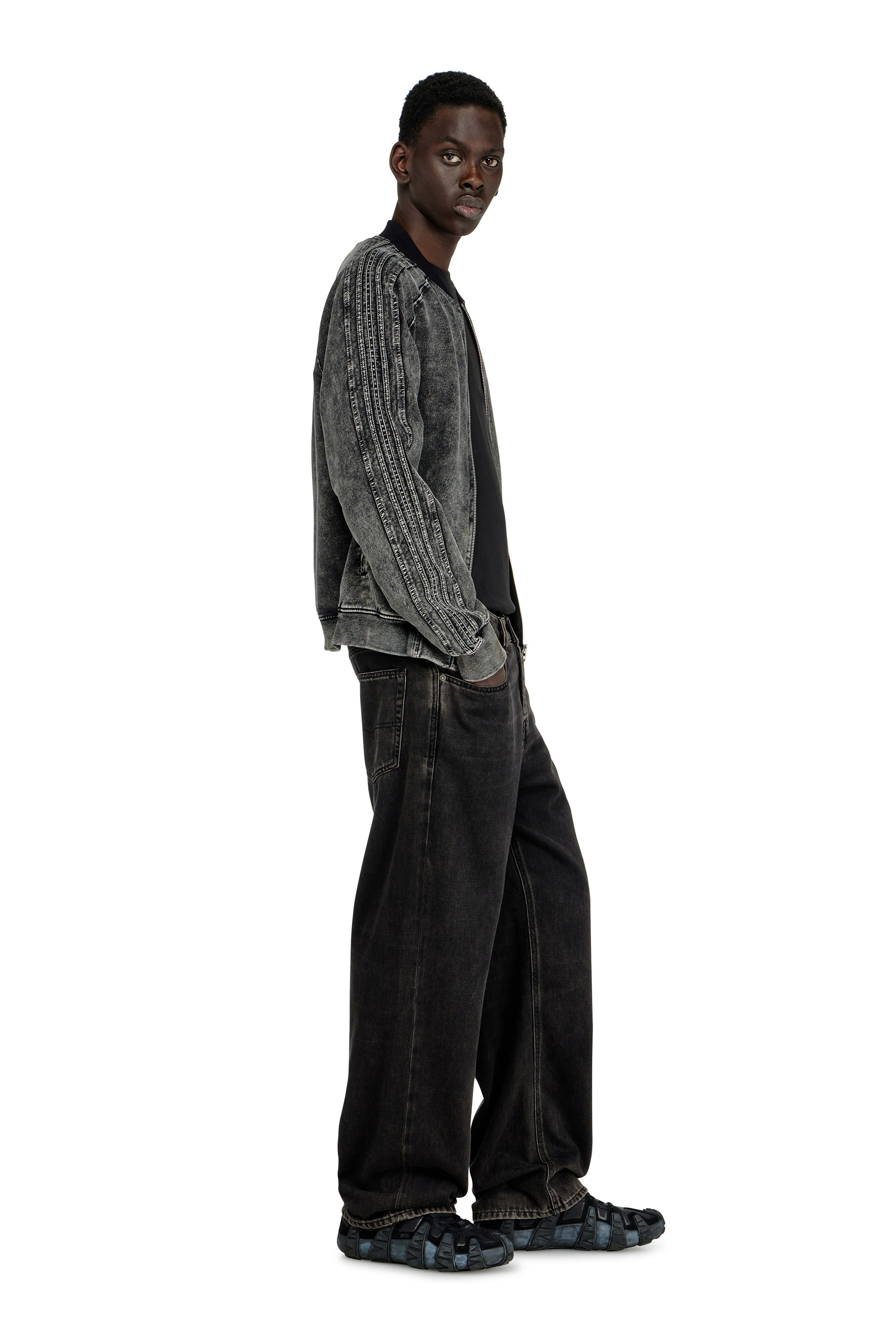 Diesel - Relaxed Jeans 2001 D-Macro 09I35 Hombre, Negro/Gris oscuro - 2