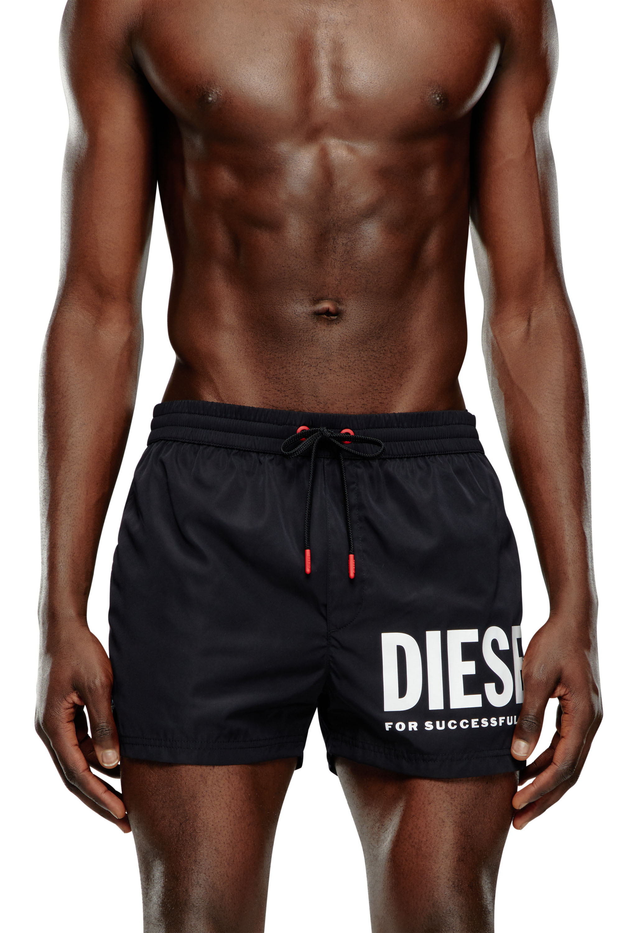 Diesel - BMBX-MARIO-34, Man Swim shorts with tonal logo in Black - Image 2