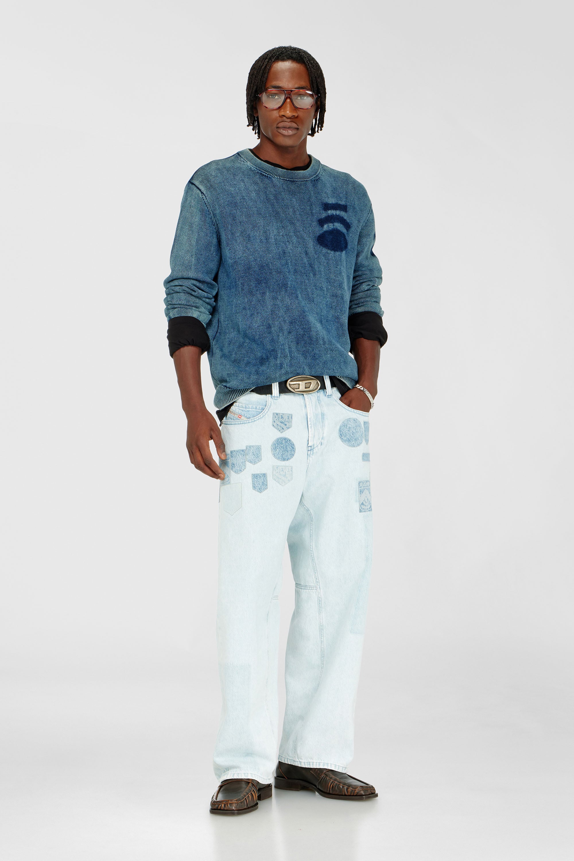 Diesel - Relaxed Jeans 1997 D-Enim-M 0IFBQ Unisex, Azul Claro - 2