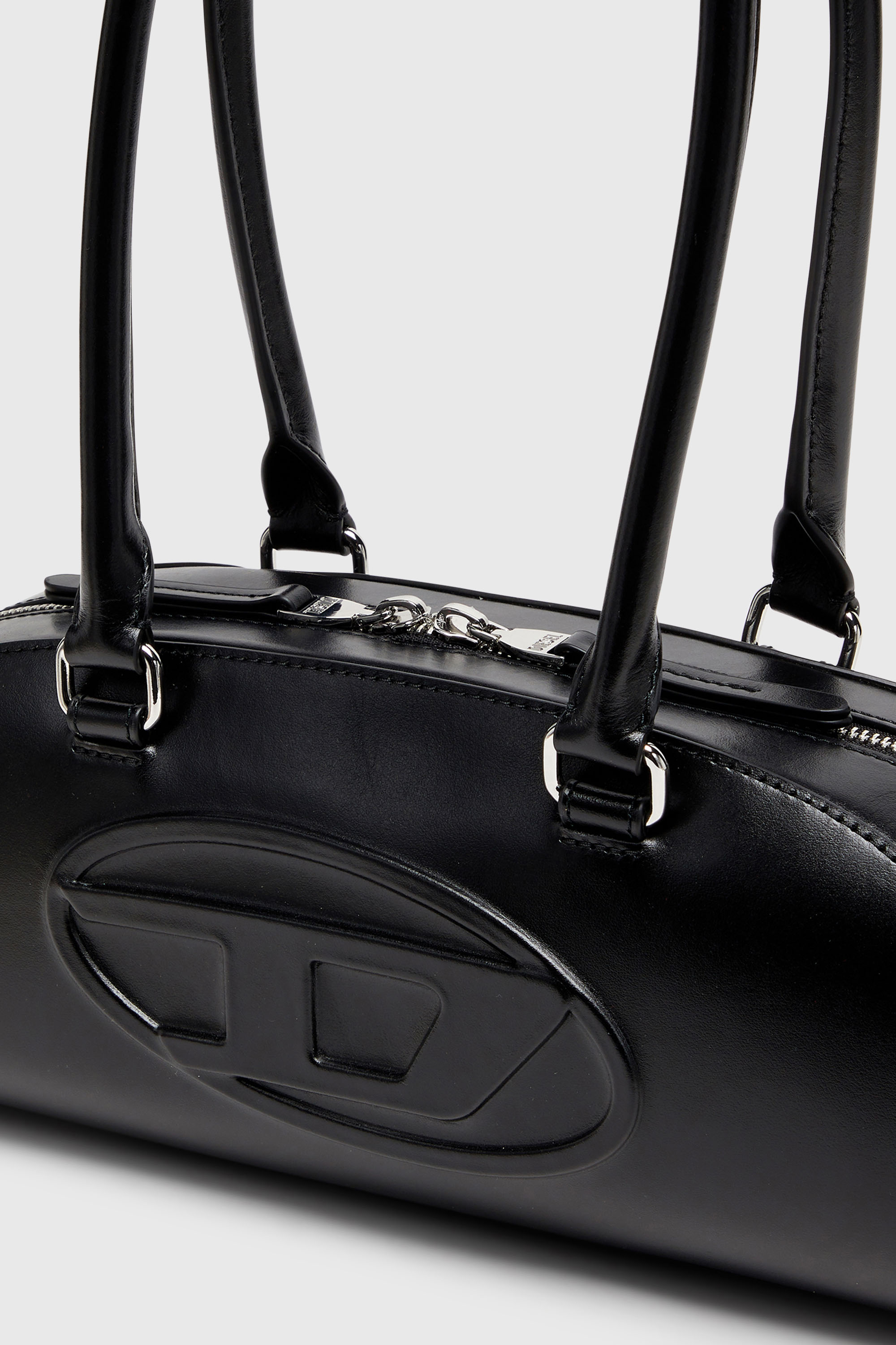 Diesel - 1DR DOME SHOULDER EW, 1DR Dome - Bolso bowling alargado en piel Mujer in Negro - 5