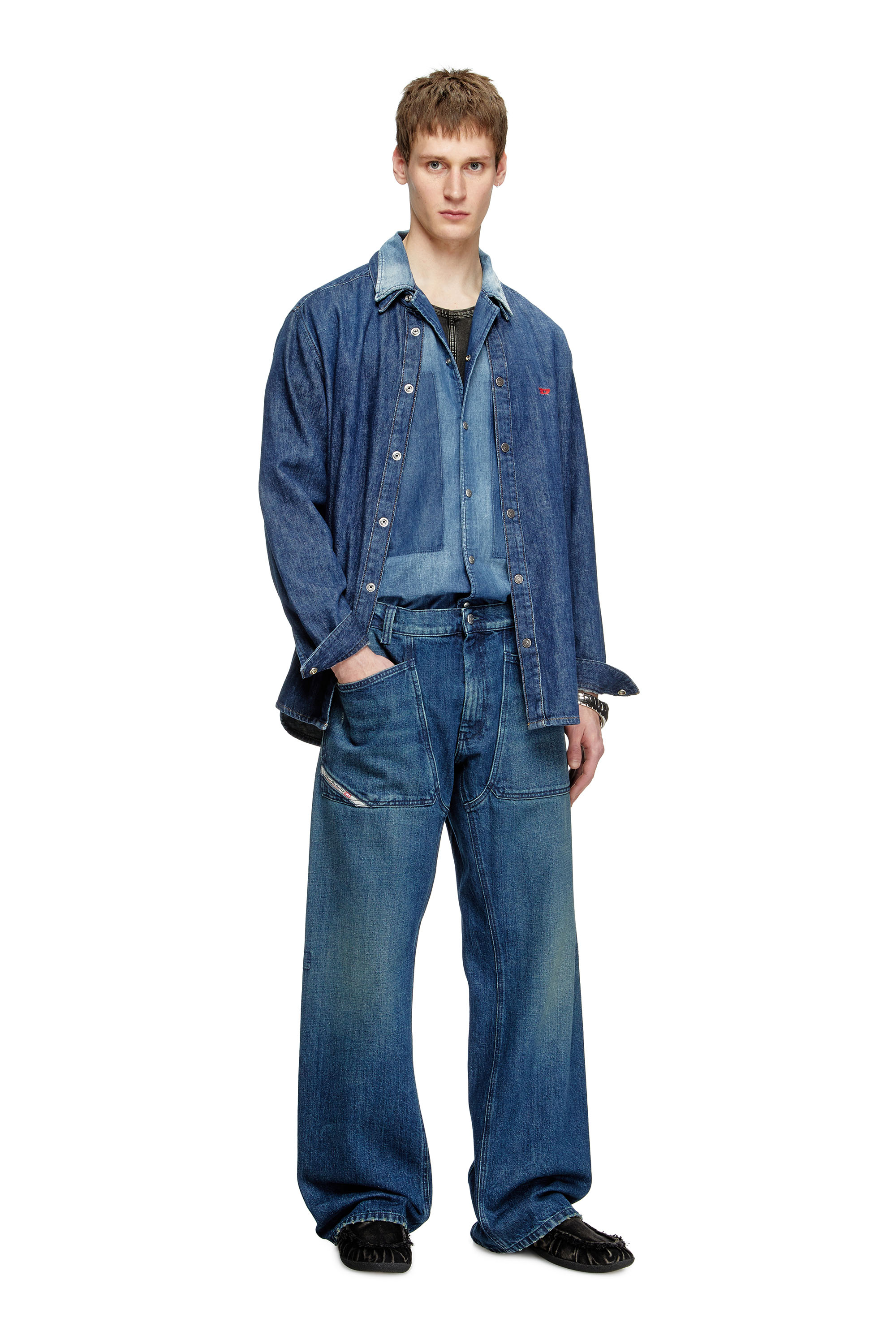 Diesel - Relaxed Jeans D-Zeta 0DBDS Hombre, Azul Oscuro - 2