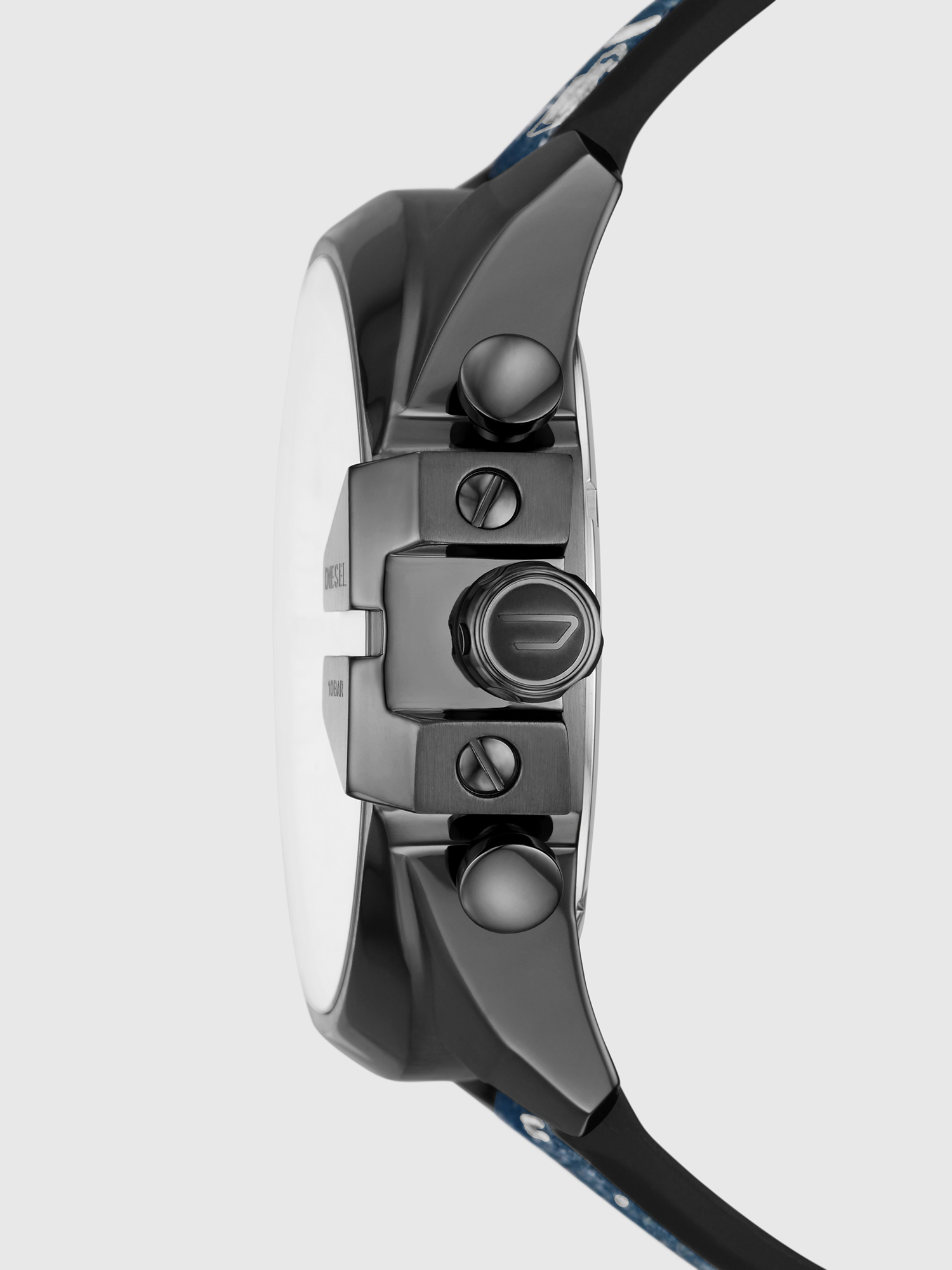 Diesel - DZ4541, Reloj cronógrafo Mega Chief con correa en denim Hombre in Multicolor - 3