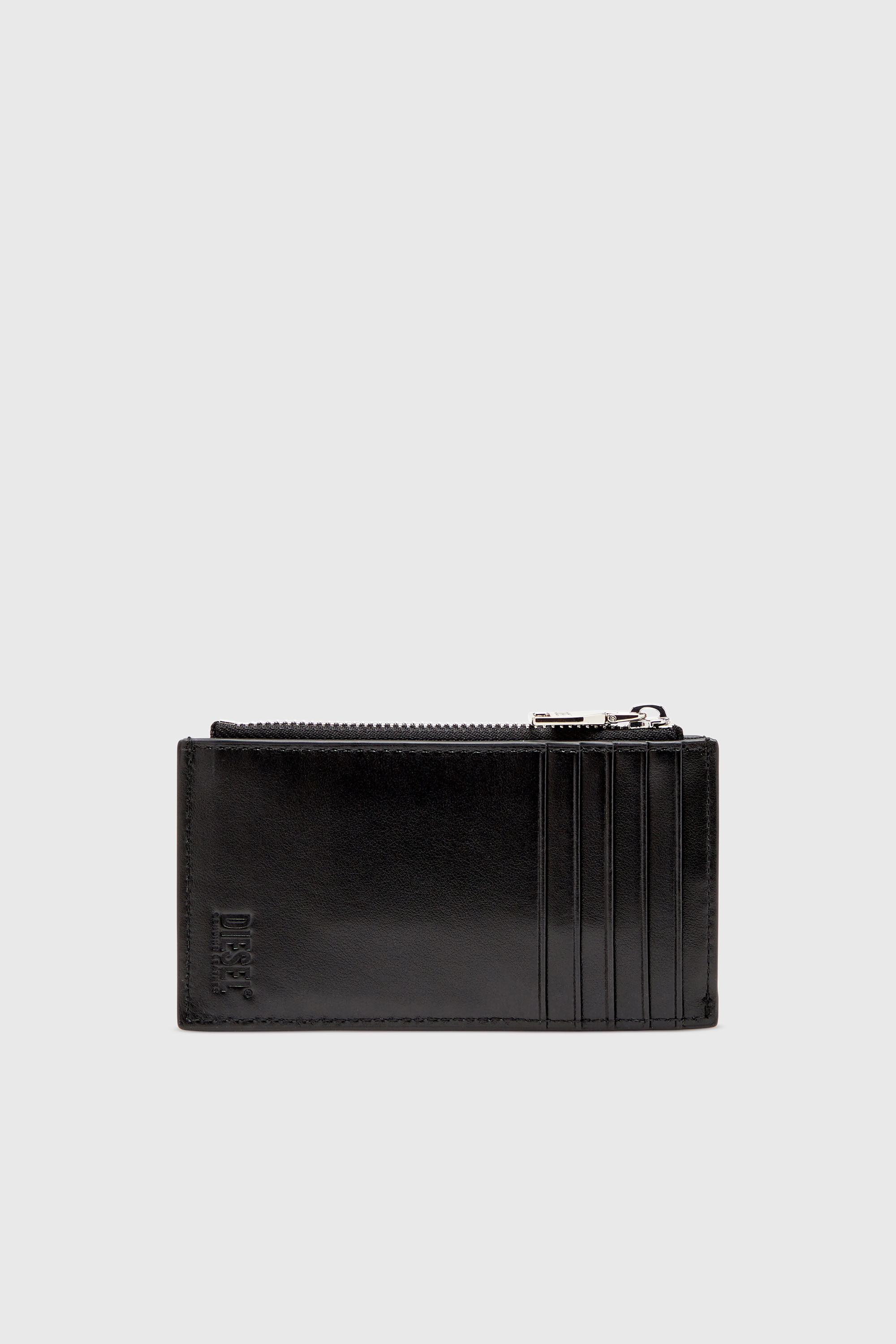 Diesel - 1DR CARD HOLDER III, Tarjetero plano de cuero napa Mujer in Negro - 2